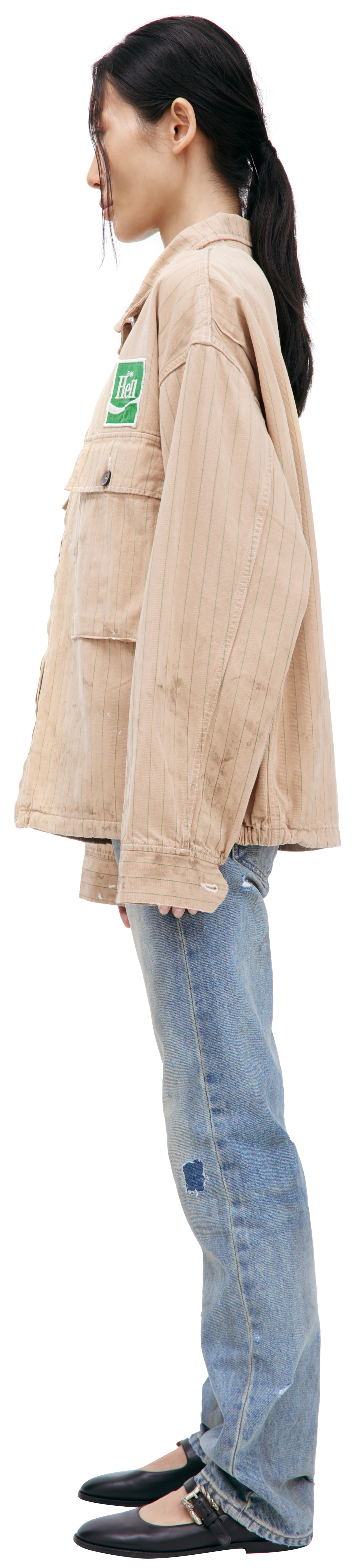 Saint Mxxxxxx Beige jacket with patch