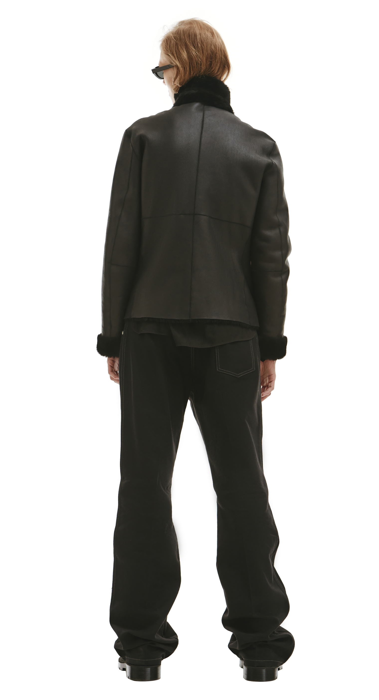 Yohji Yamamoto Двусторонняя дубленка Backlash