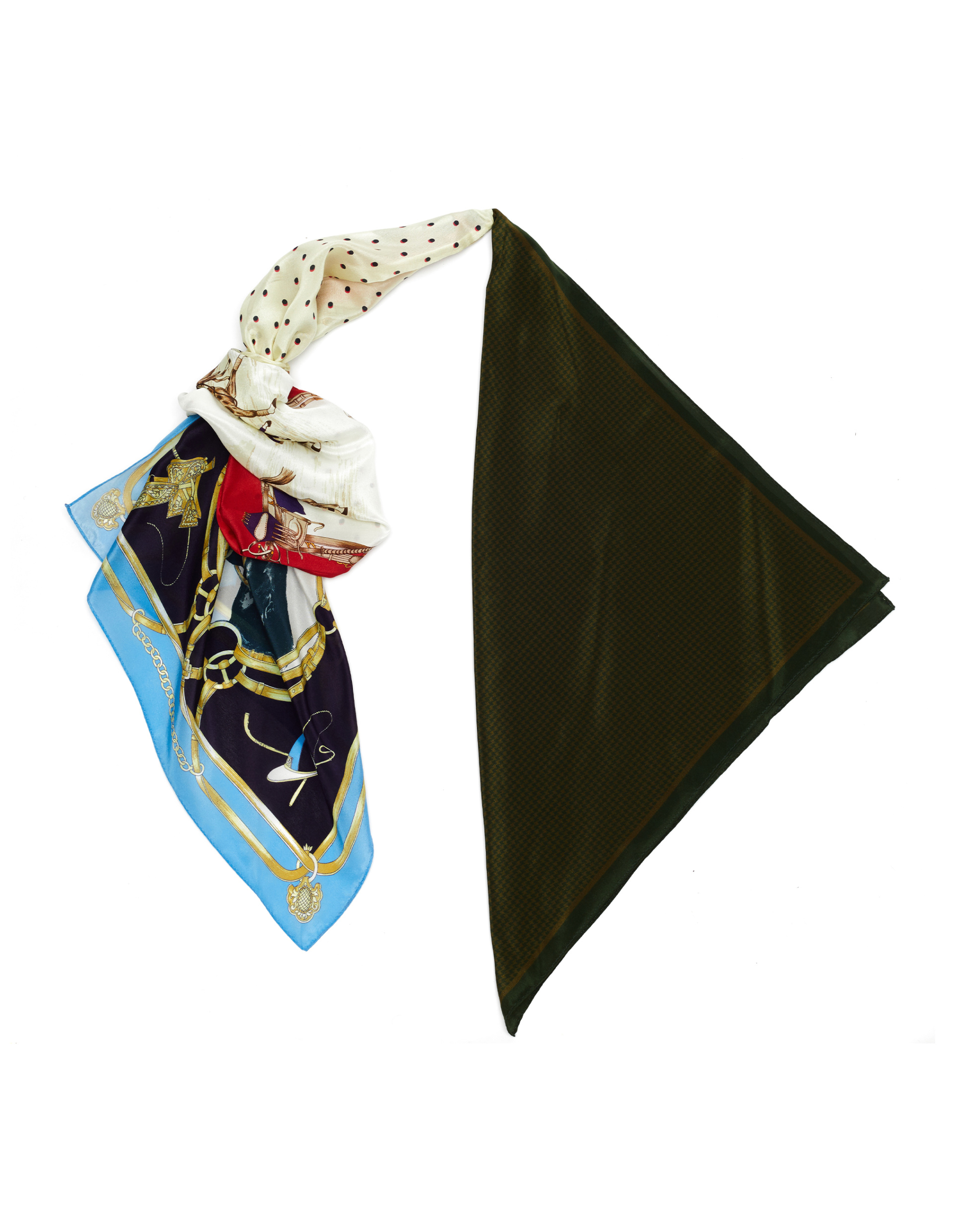 Doublet Multicolor Transformer Silk Scarf