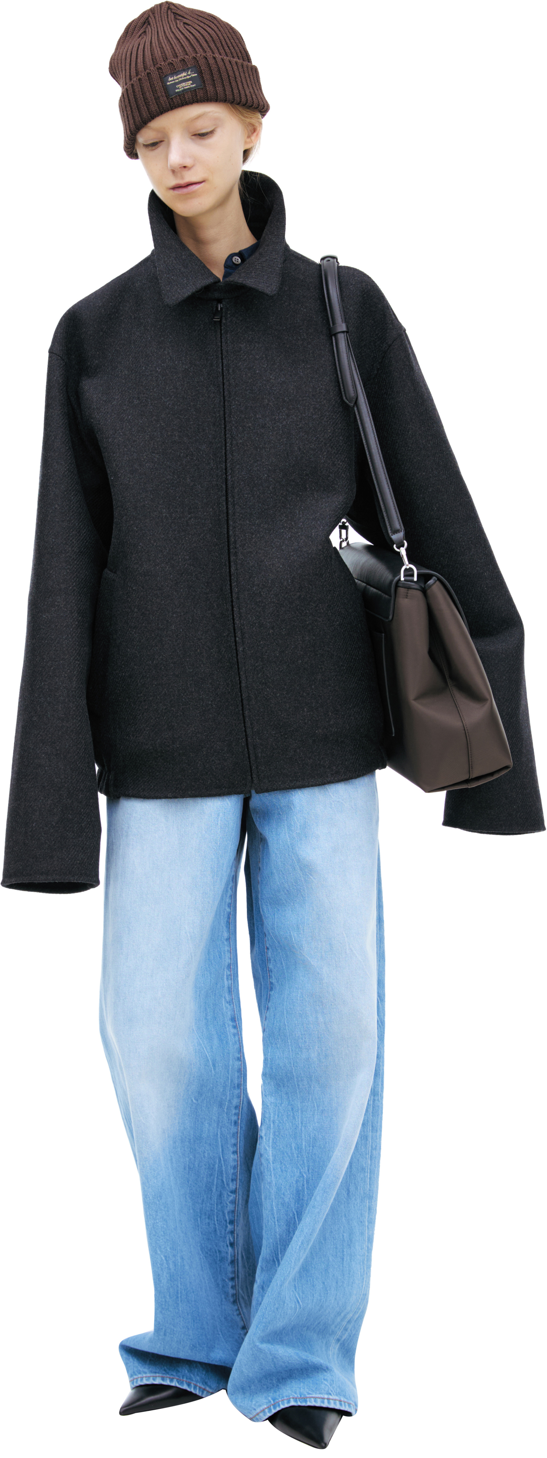 The Row Dark grey wool bomber