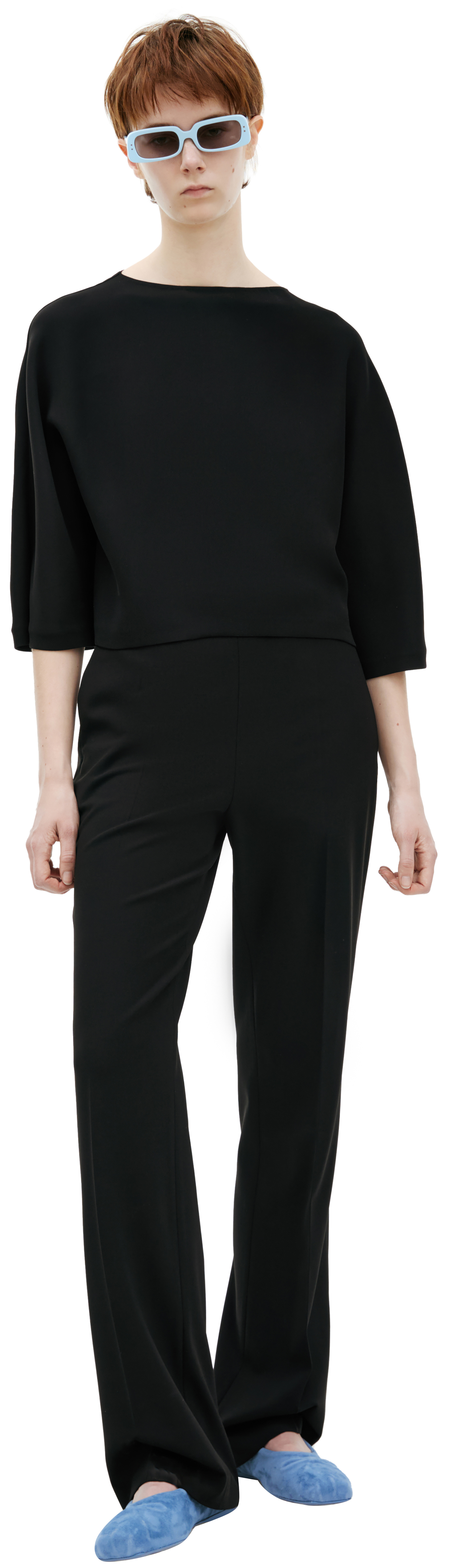 The Row Blouse with shortened sleeves