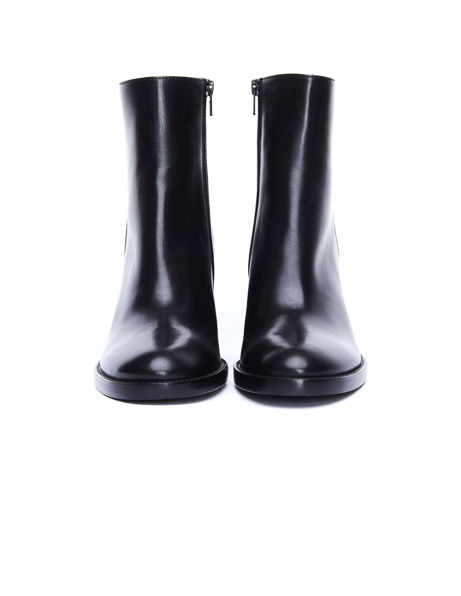 Ann Demeulemeester Vitello Black Leather Ankle Boots
