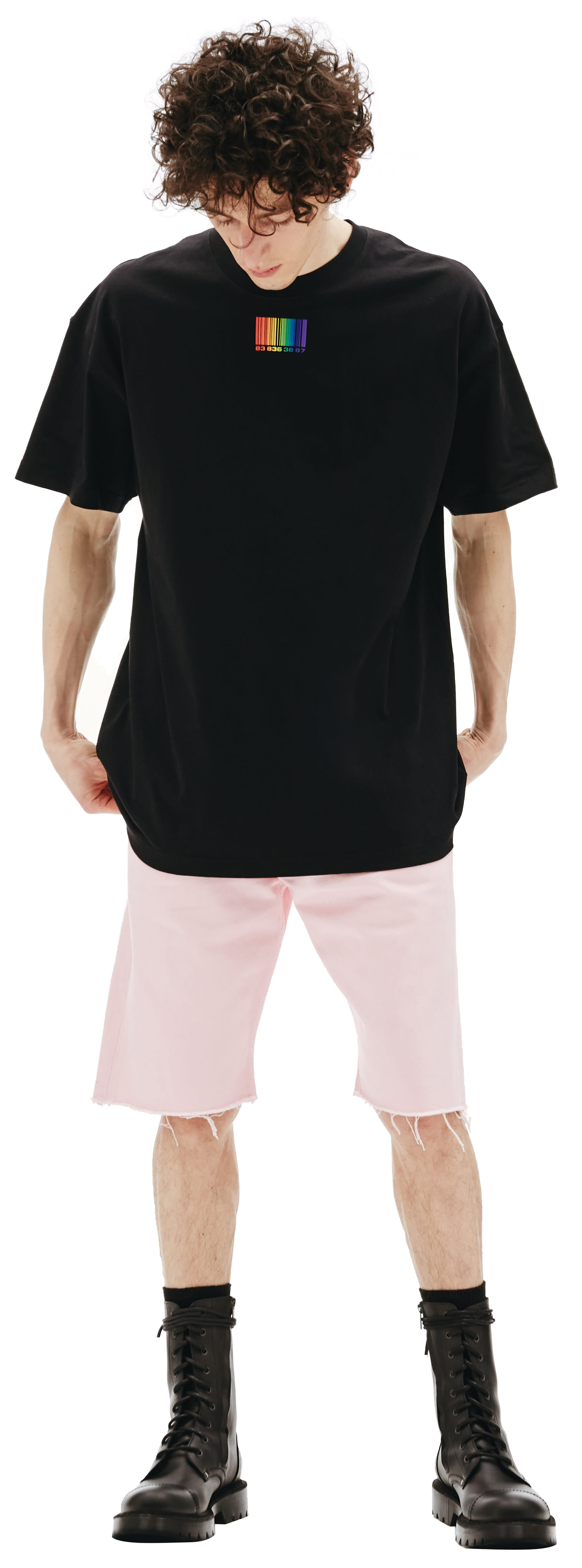 VTMNTS Rainbow barcode t-shirt