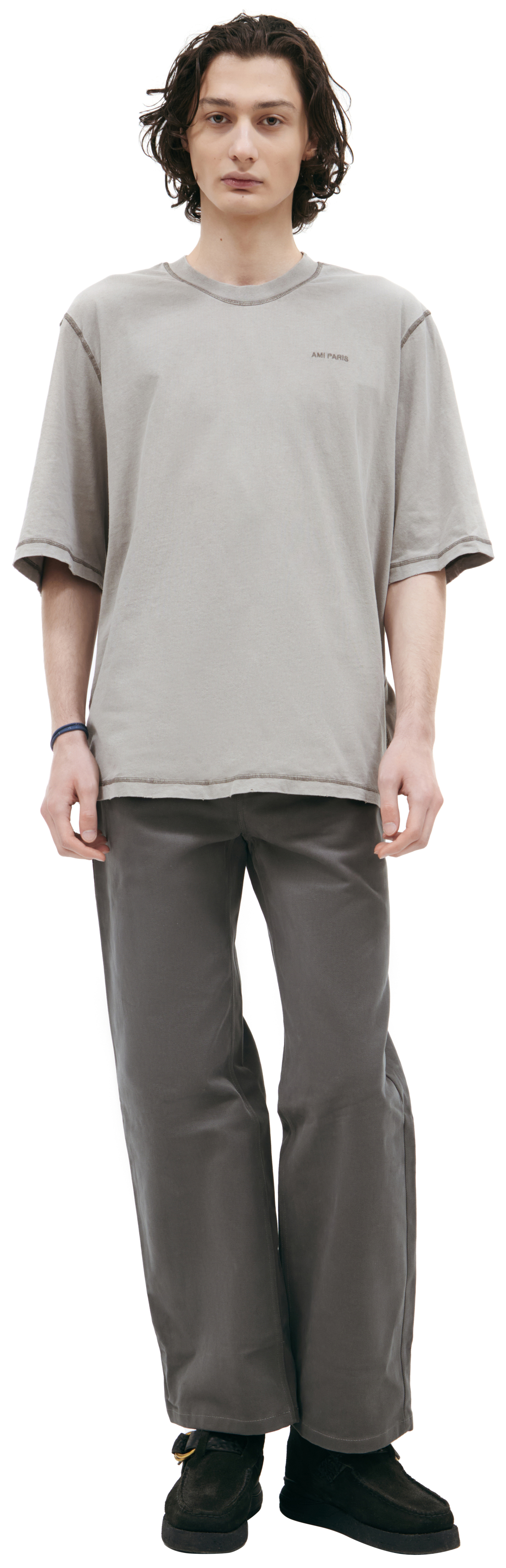 AMI PARIS T-shirt with contrasting seams