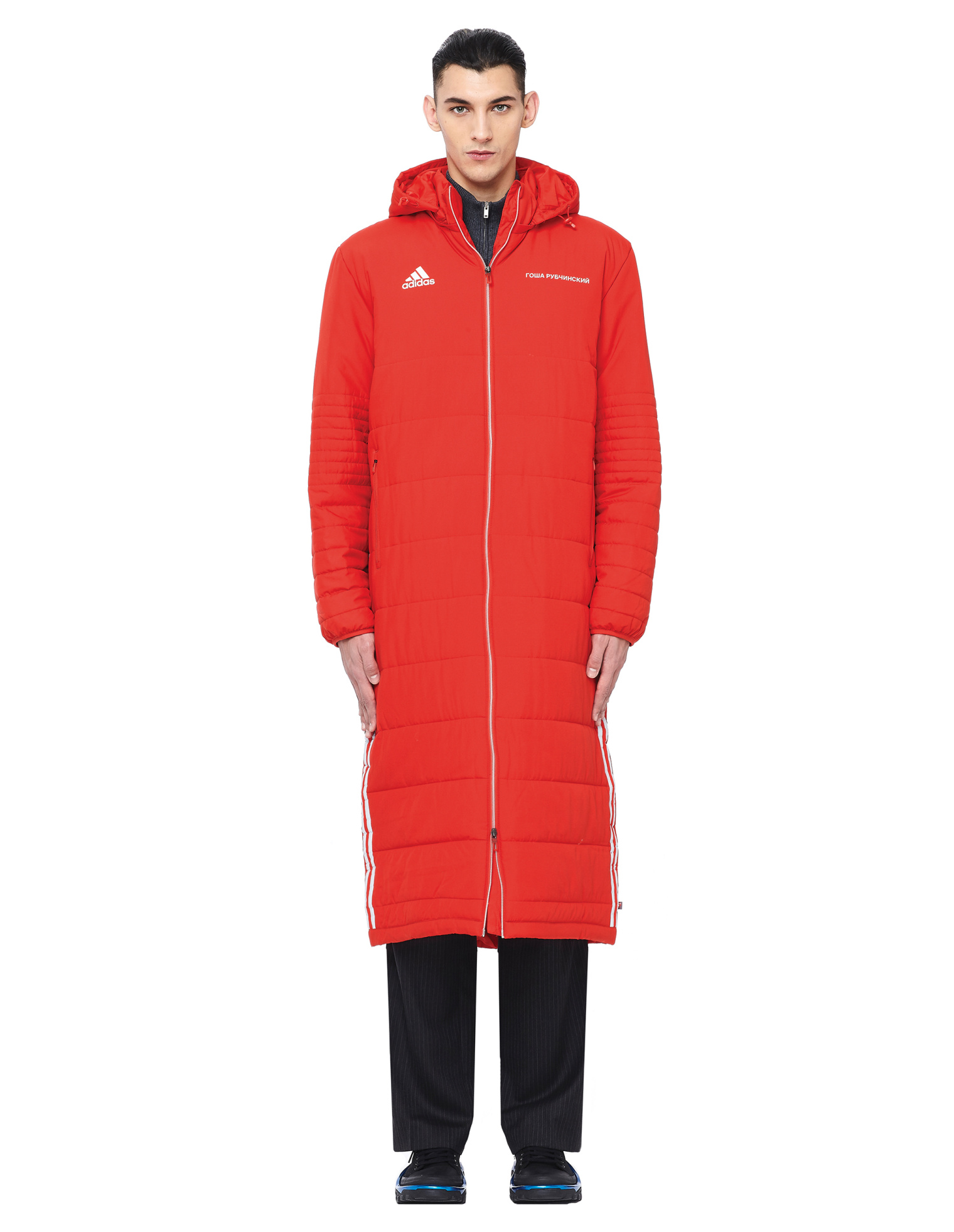 Gosha Rubchinskiy Длинный пуховик Adidas