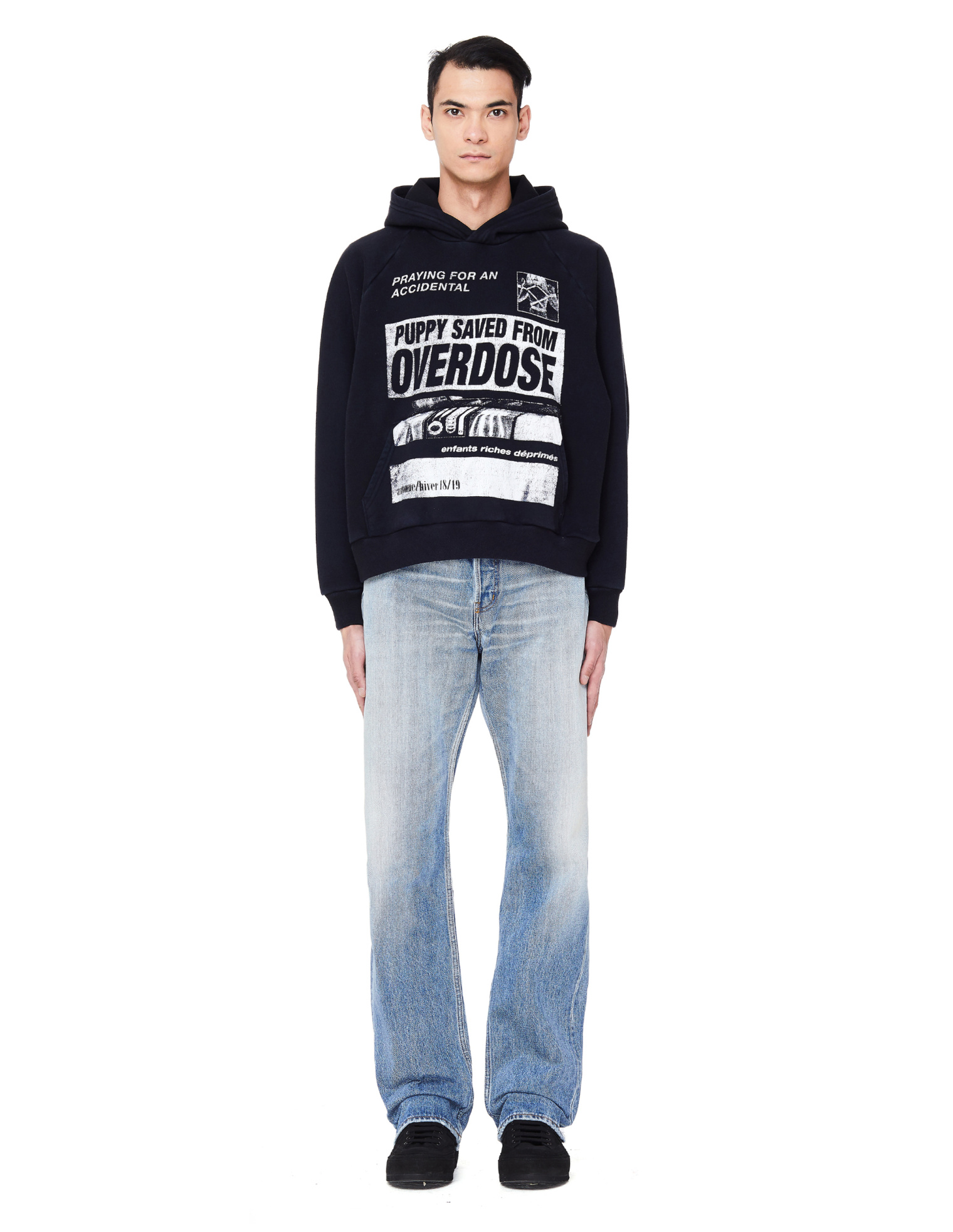 Enfants Riches Deprimes Black Cotton Overdose Hoodie