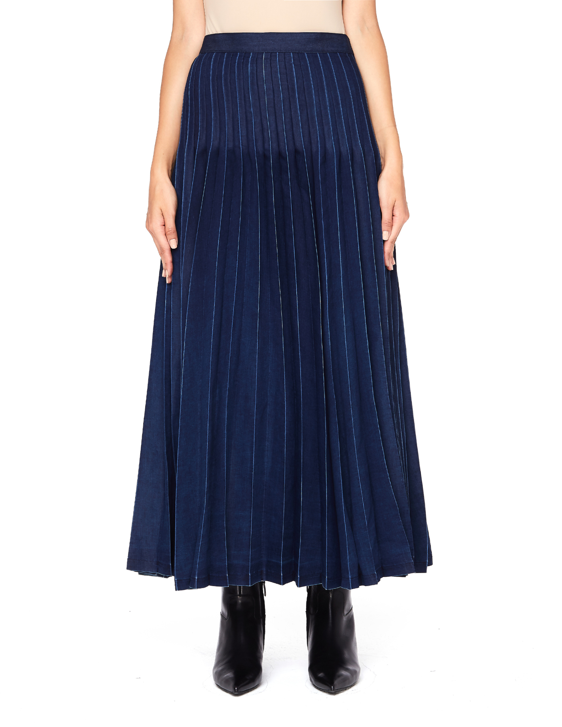 Junya Watanabe Denim Pleated Skirt