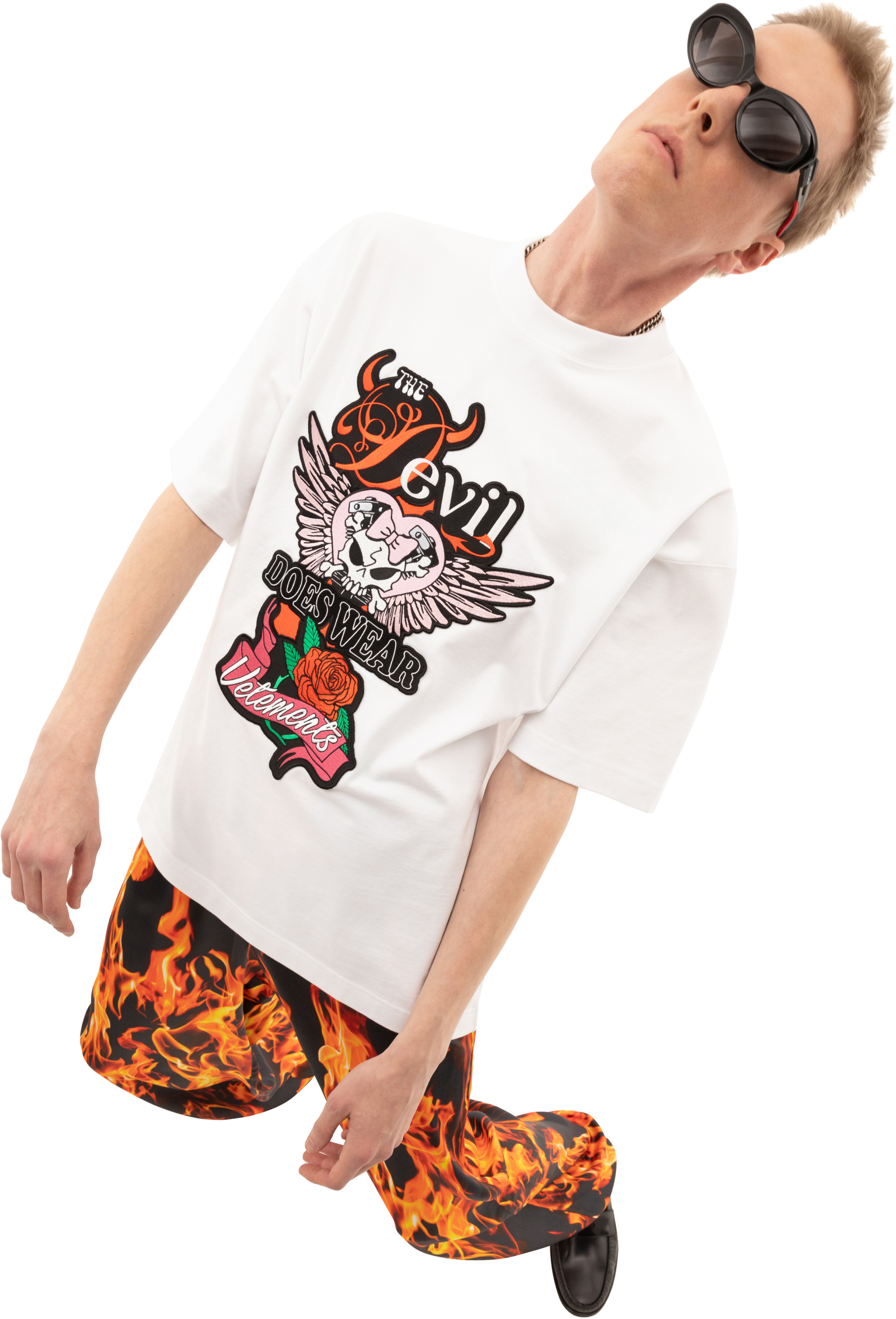 VETEMENTS The Devil T-shirt in white
