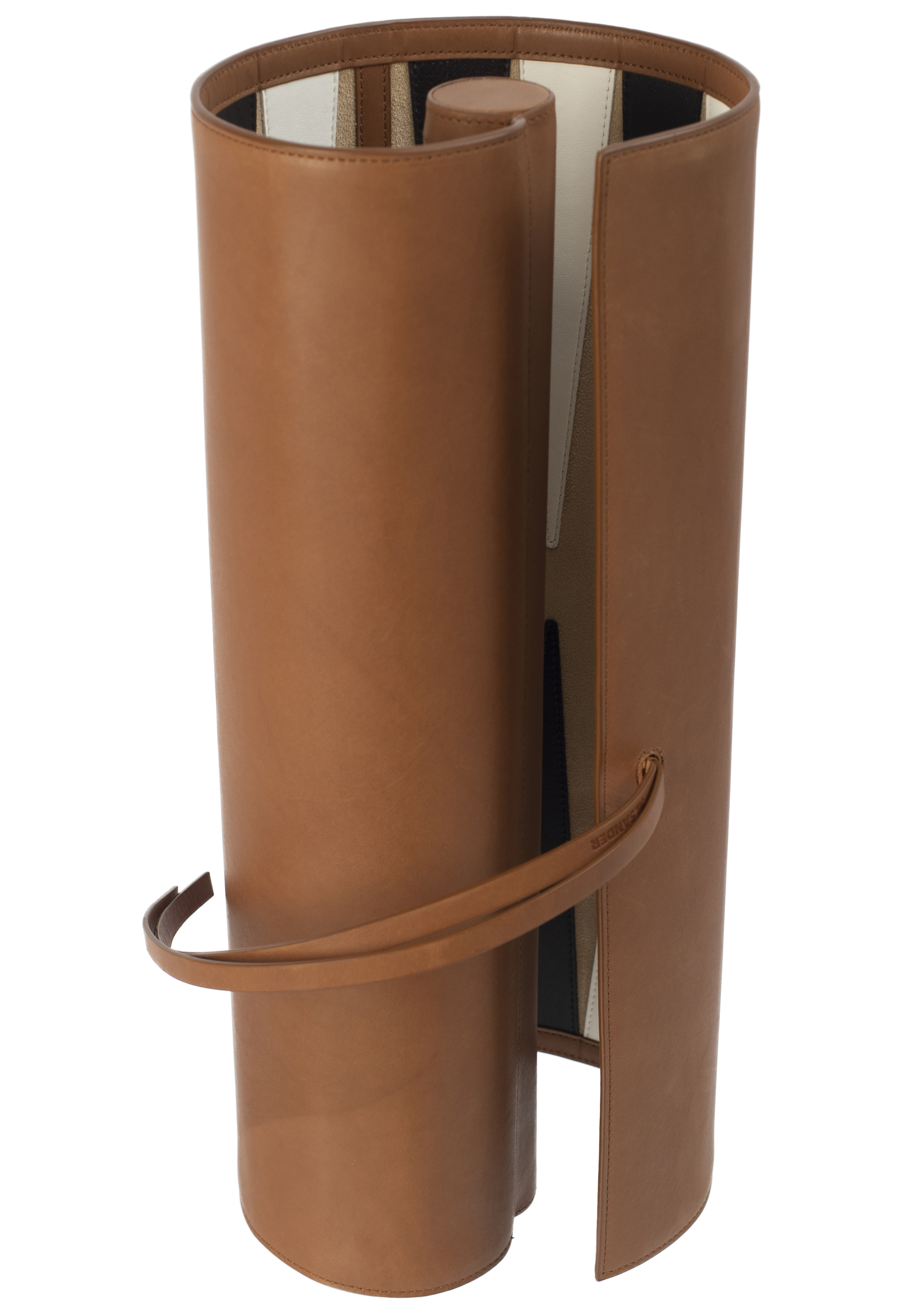 Jil Sander Portable leather backgammon set