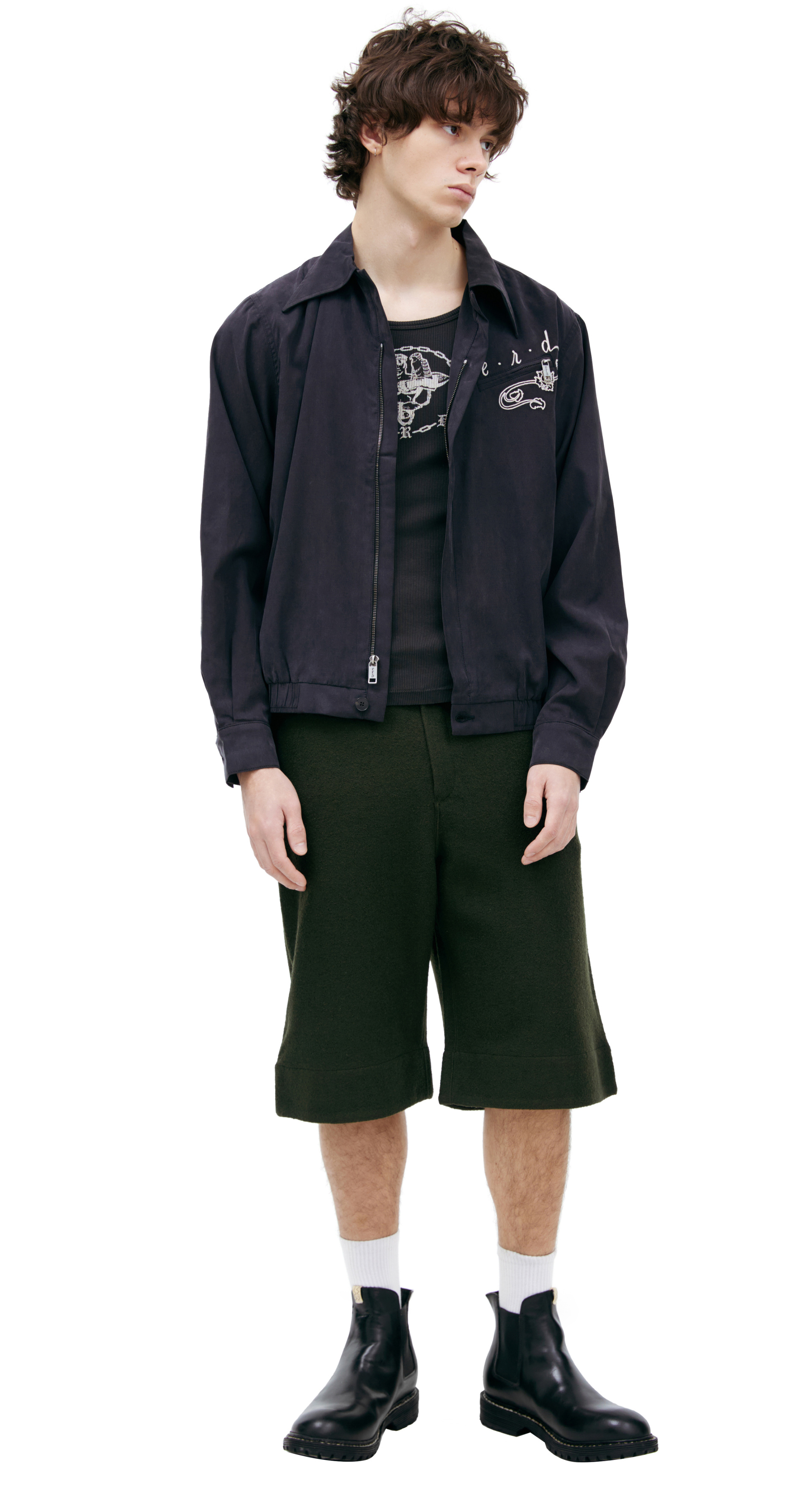 Enfants Riches Déprimés Black embroidered jacket