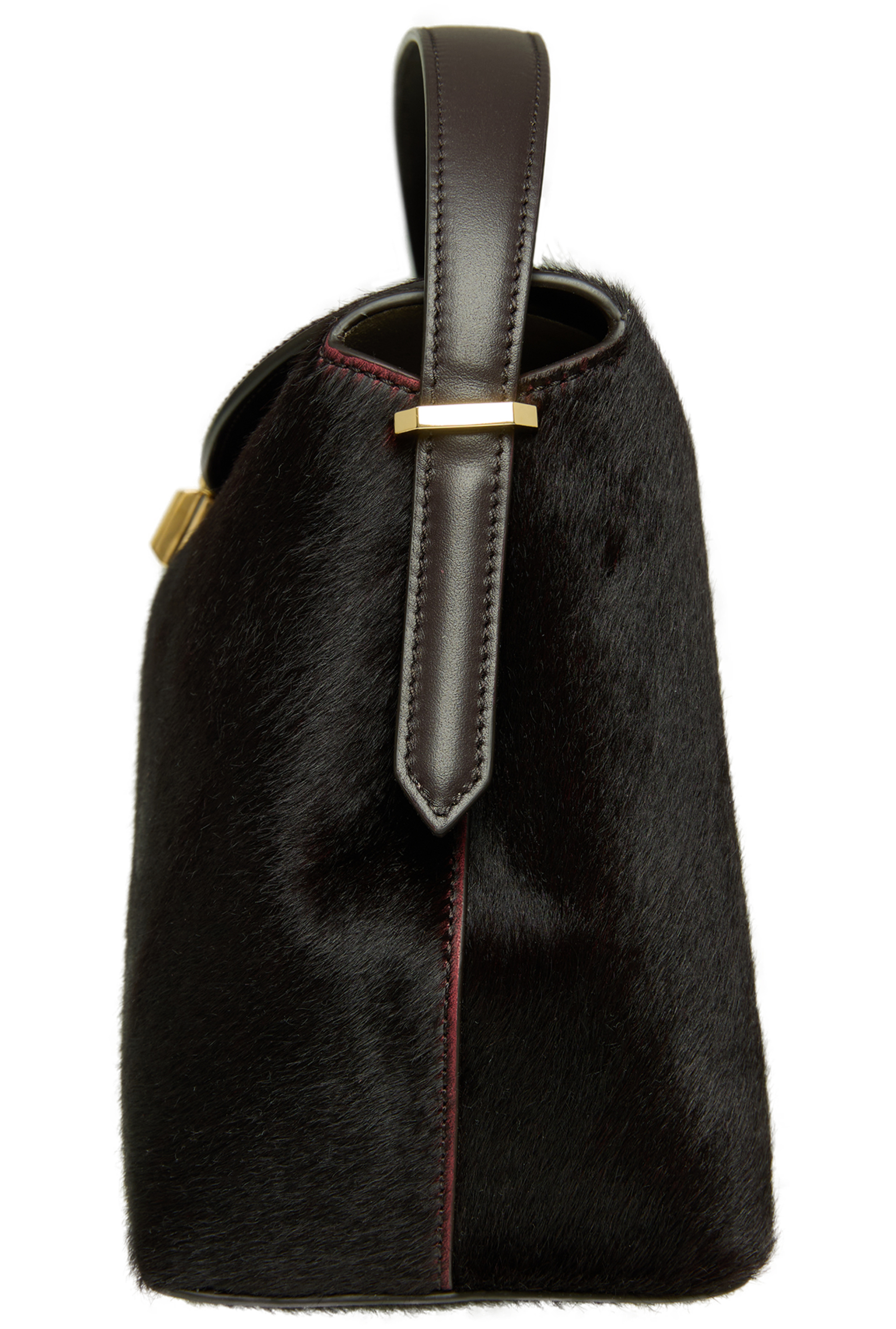 TOTEME TOTEME burgundy t-lock top handle bag