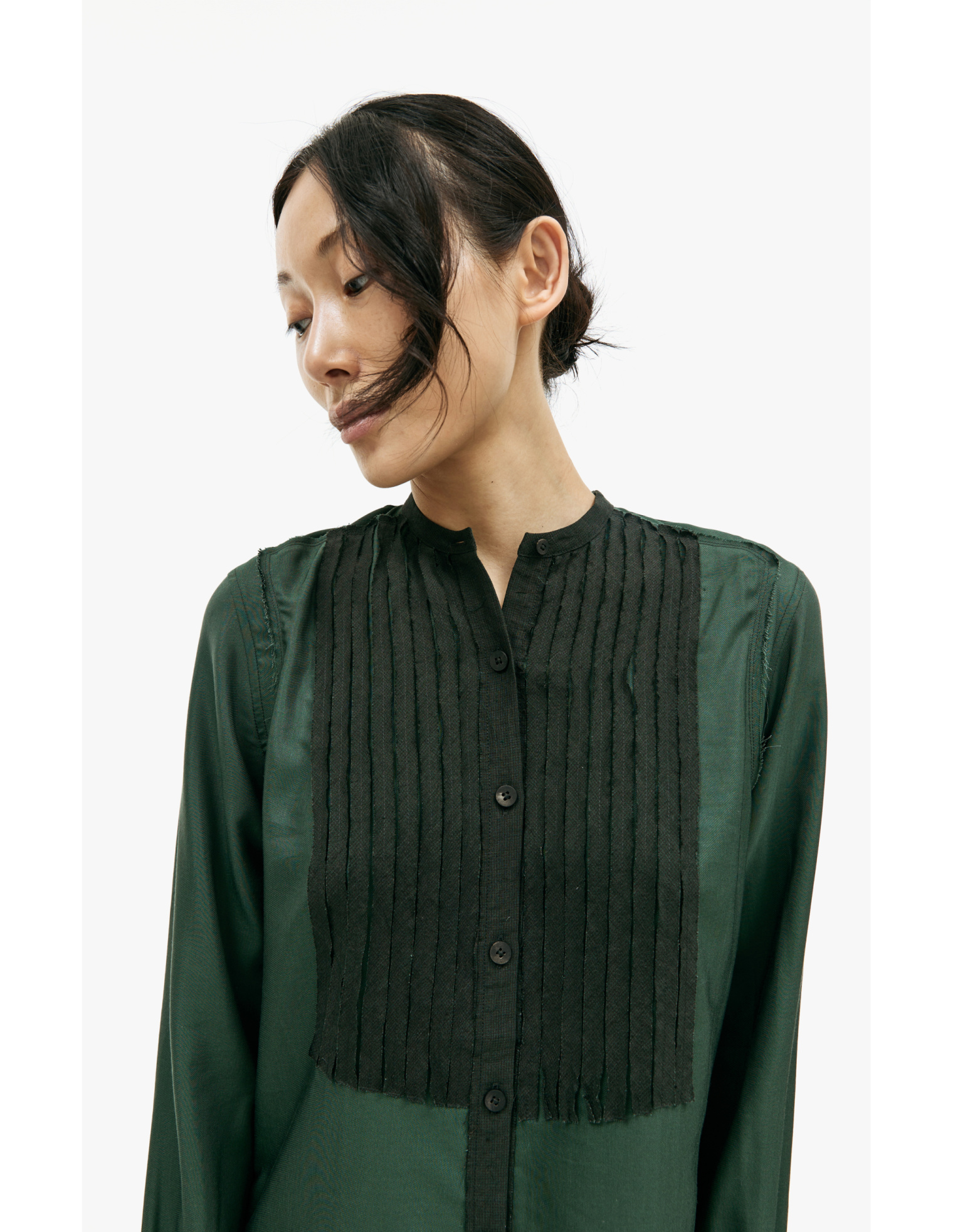 Ziggy Chen Green linen shirt