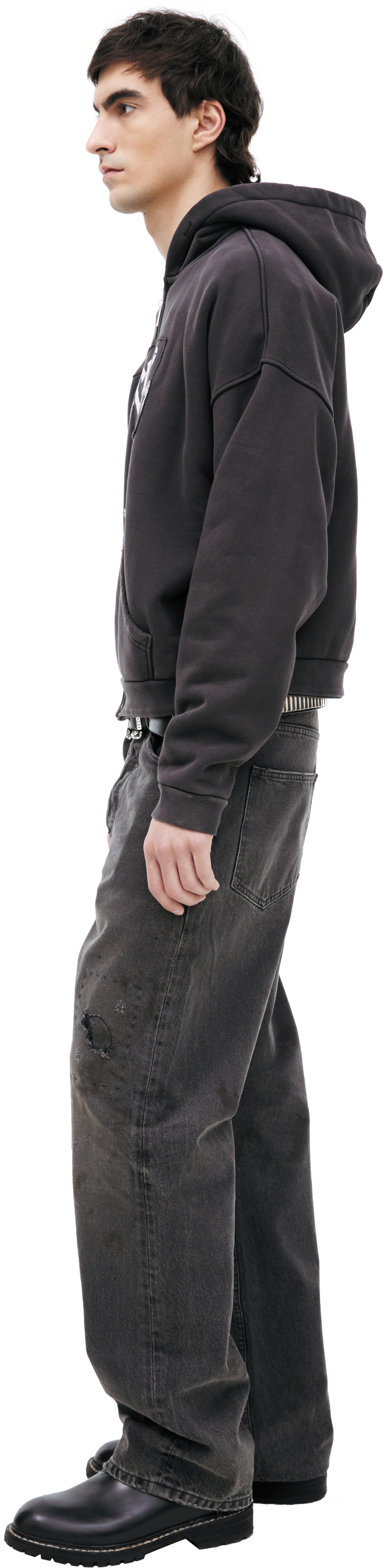 Enfants Riches Déprimés Russian Chorus Zip Hoodie Faded Black