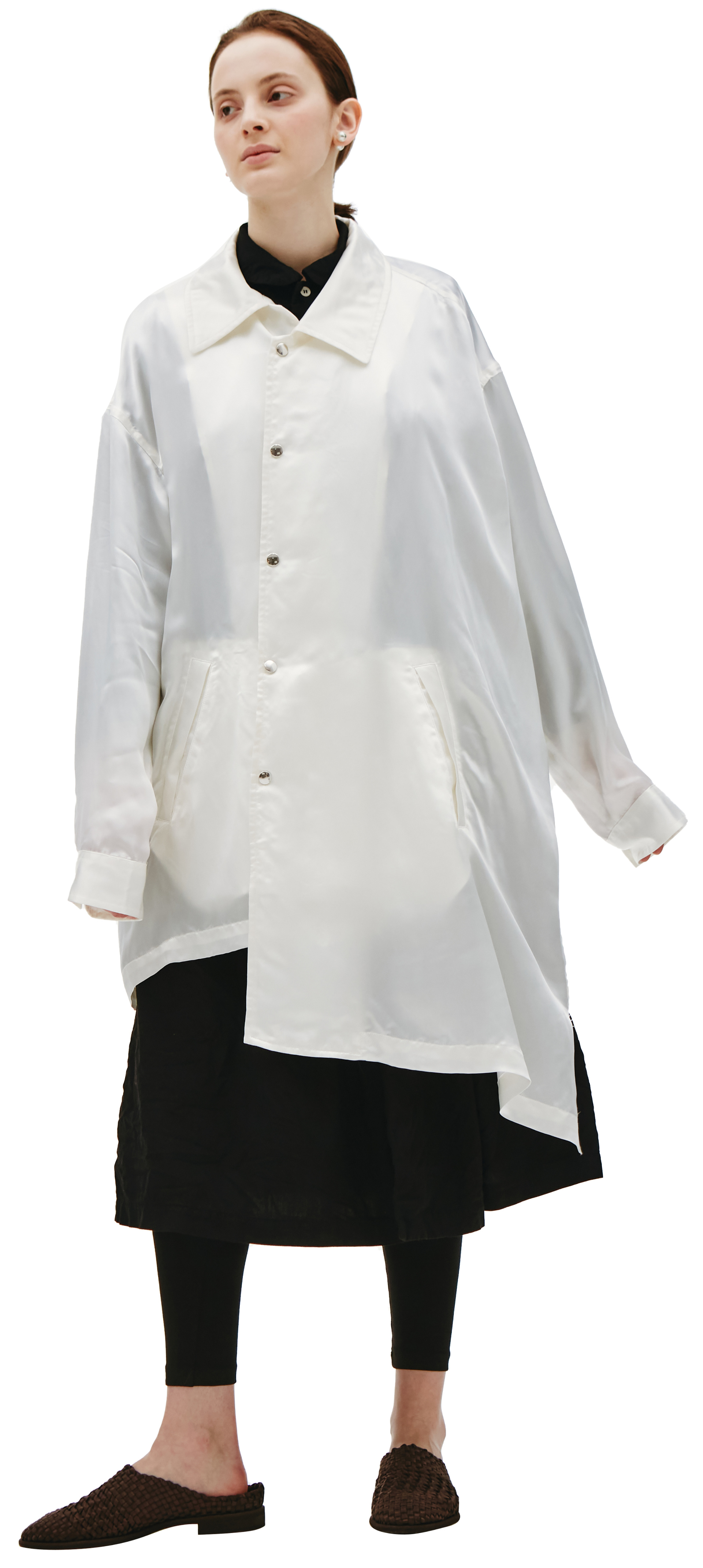 Comme des Garcons Homme plus Asymmetrical Flower Print Coat