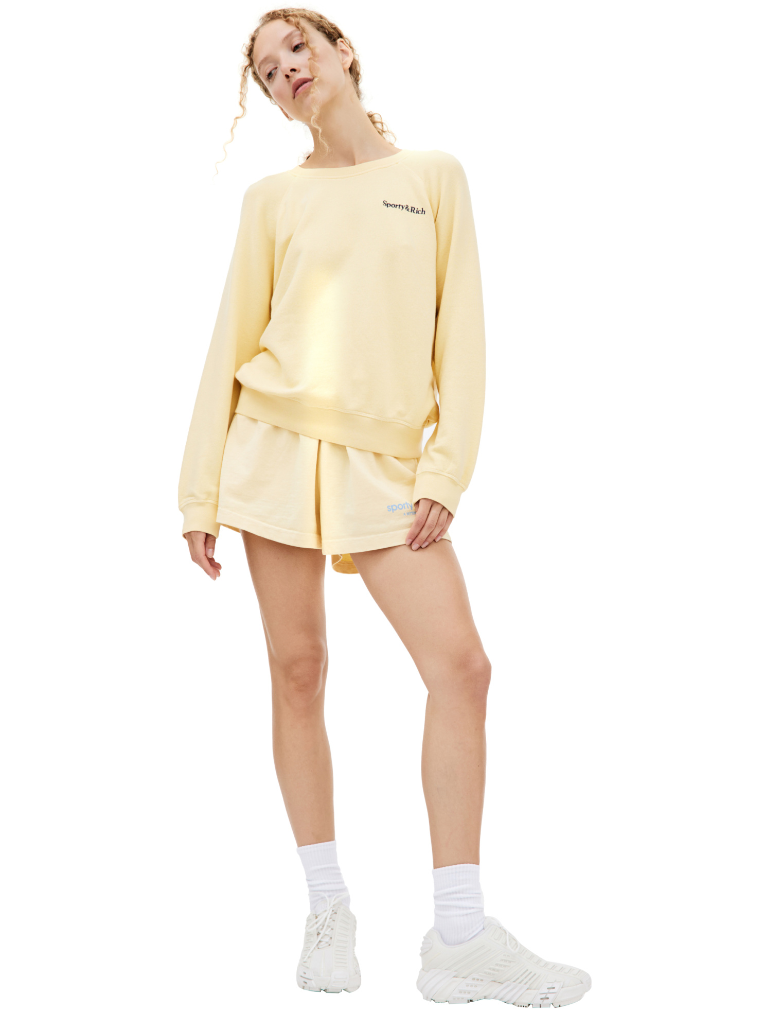 SPORTY & RICH Свитшот с вышитым логотипа