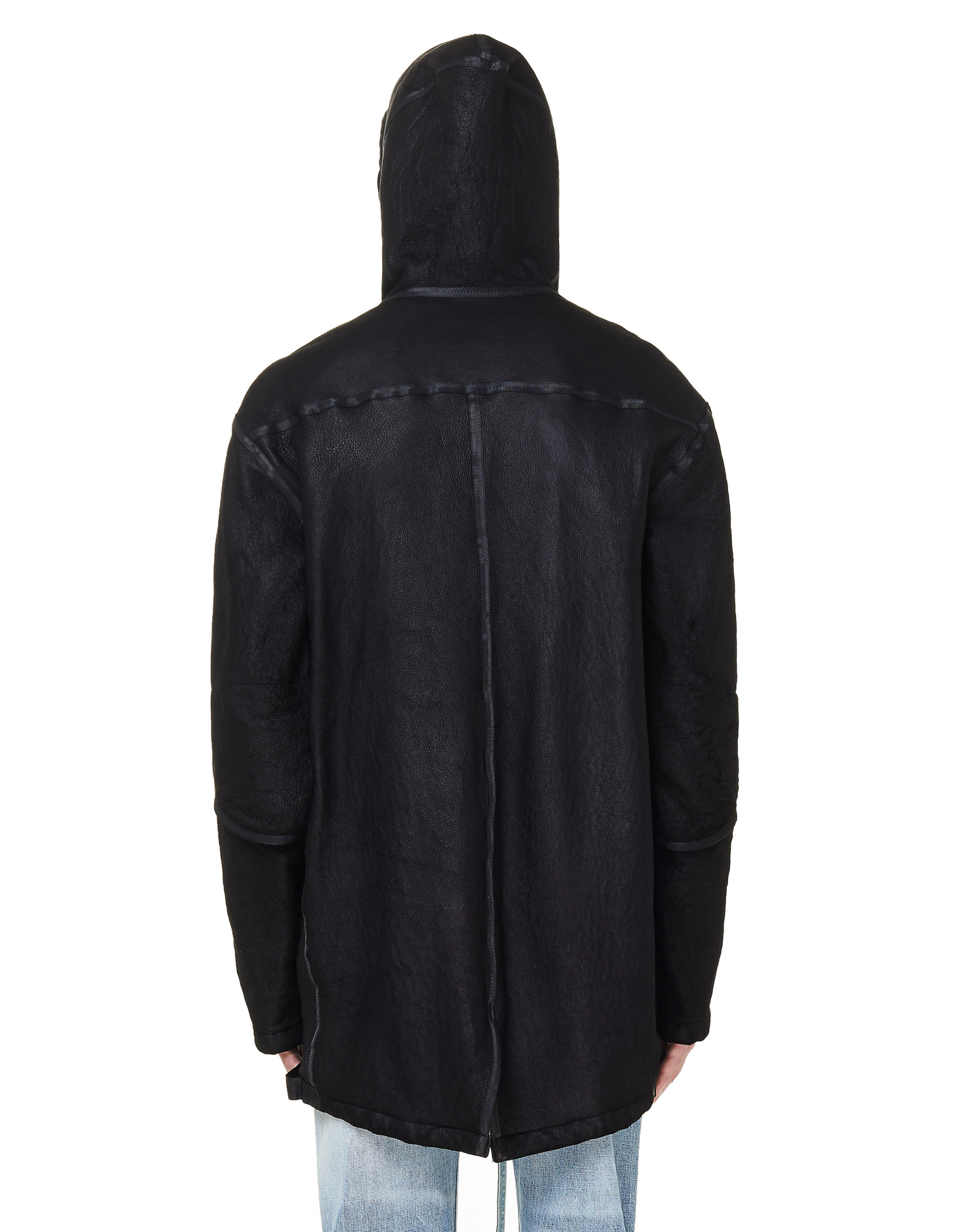Isaac Sellam Fishtail Ombrageux Leather Parka