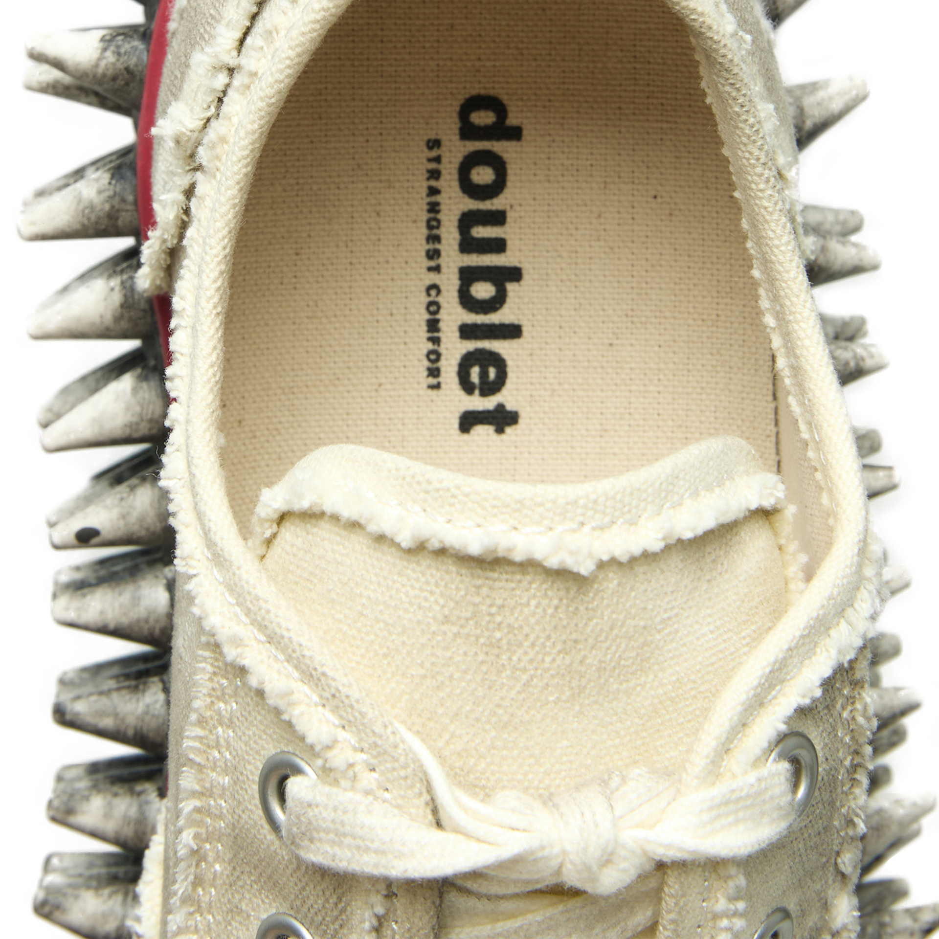 Doublet DIRTY SPIKE TOE CAP CANVAS SNEAKER