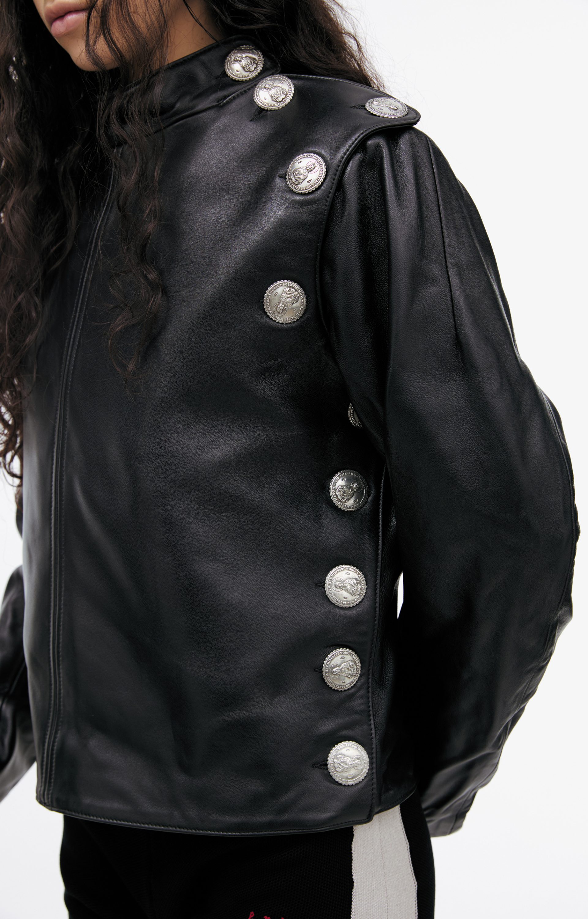 Enfants Riches Déprimés Leather jacket with buttons
