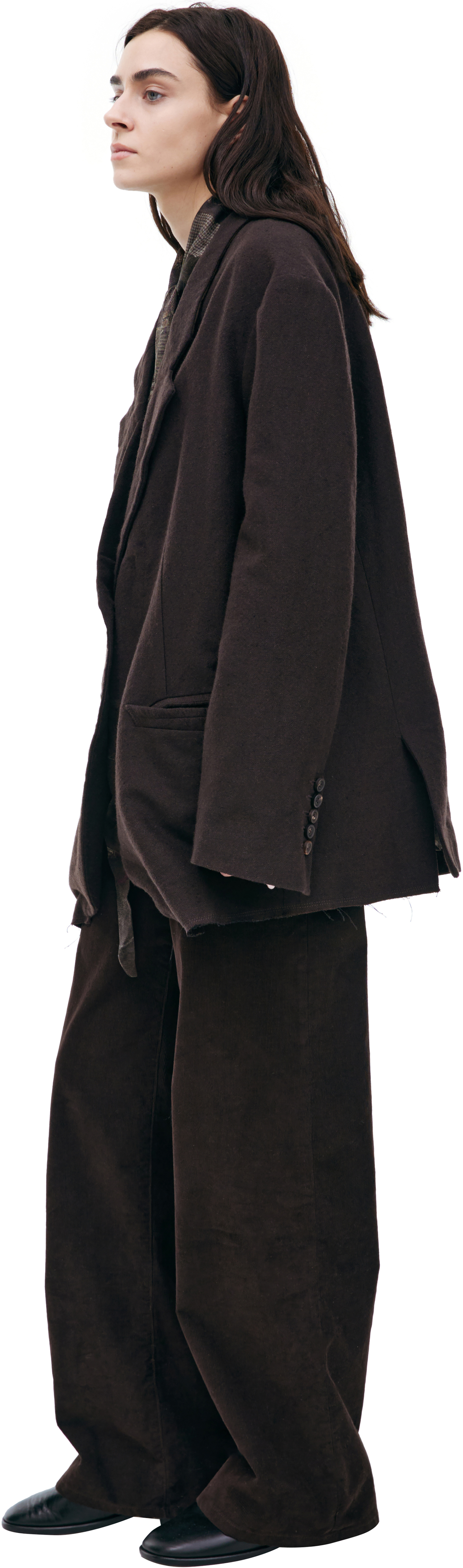 Ziggy Chen Brown button-down jacket