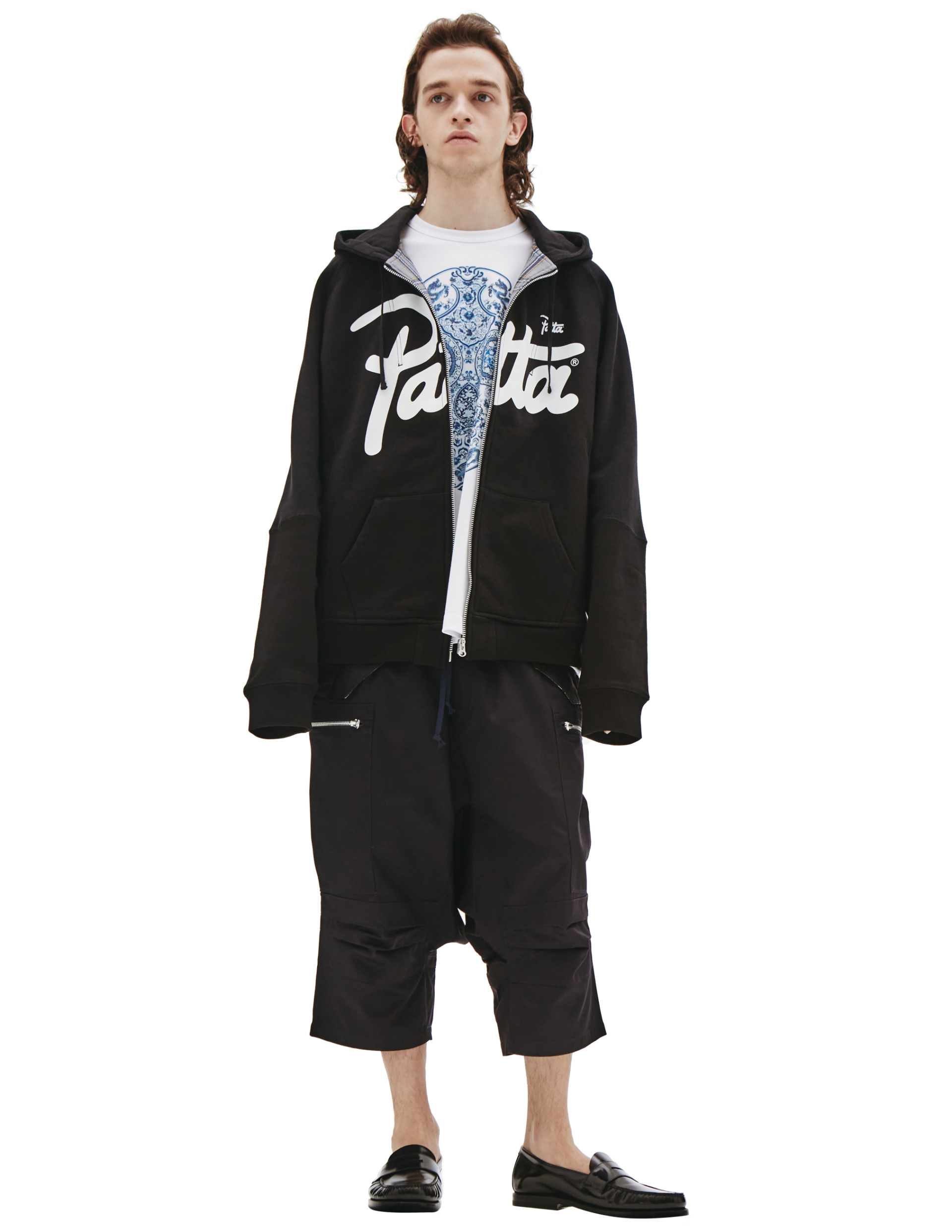 Junya Watanabe Black Logo Zip Hoodie