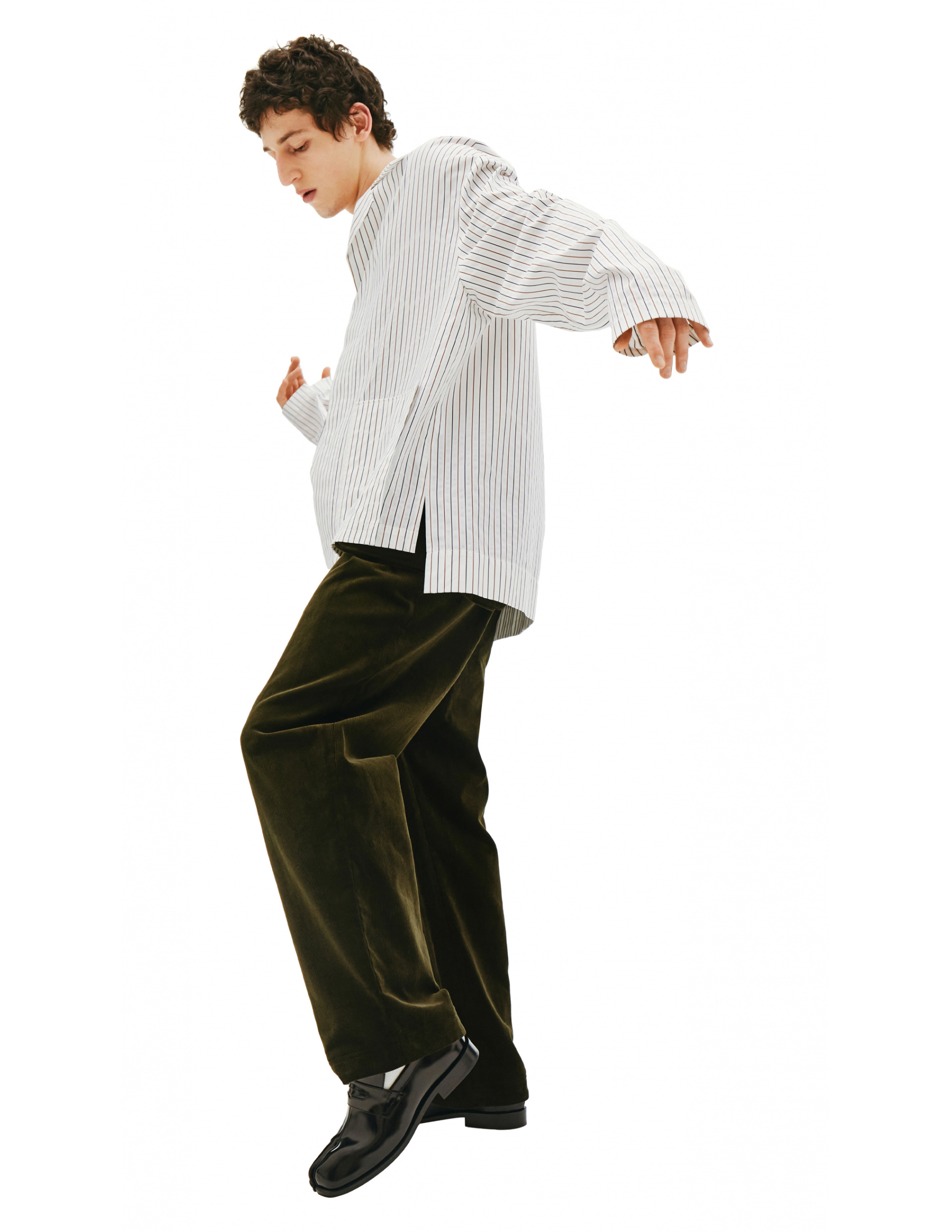 Maison Margiela Red & Blue Striped Cotton Jacket