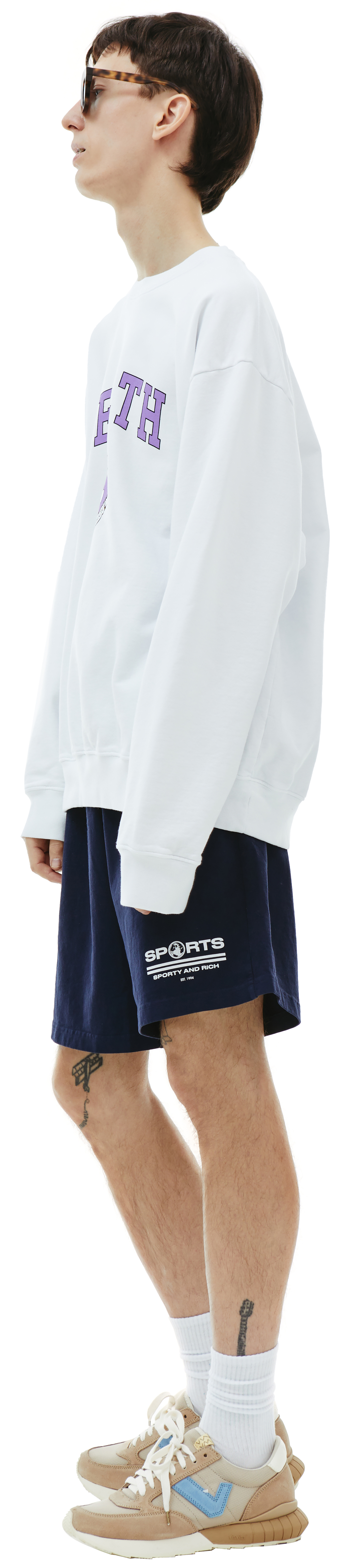 SPORTY & RICH White Diana Sweatshirt