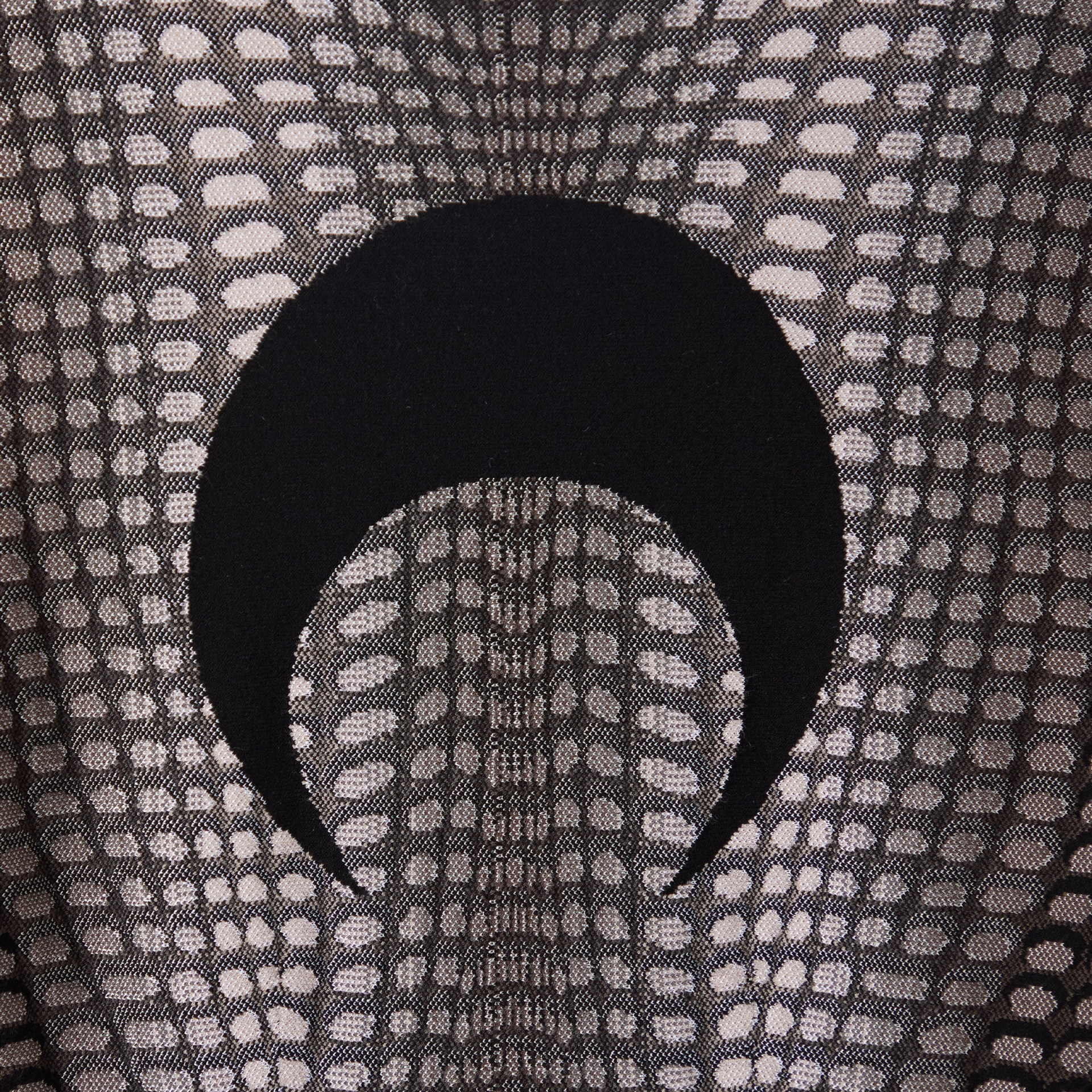 MARINE SERRE Moon Skin Jacquard Knit Fitted Sweater