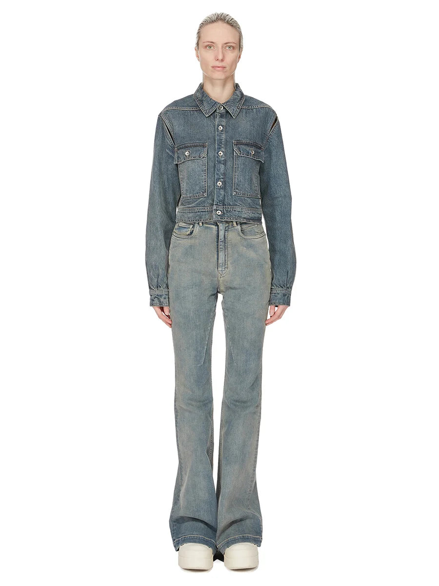 DRKSHDW by Rick Owens Cape Sleeve Cropped Outershirt