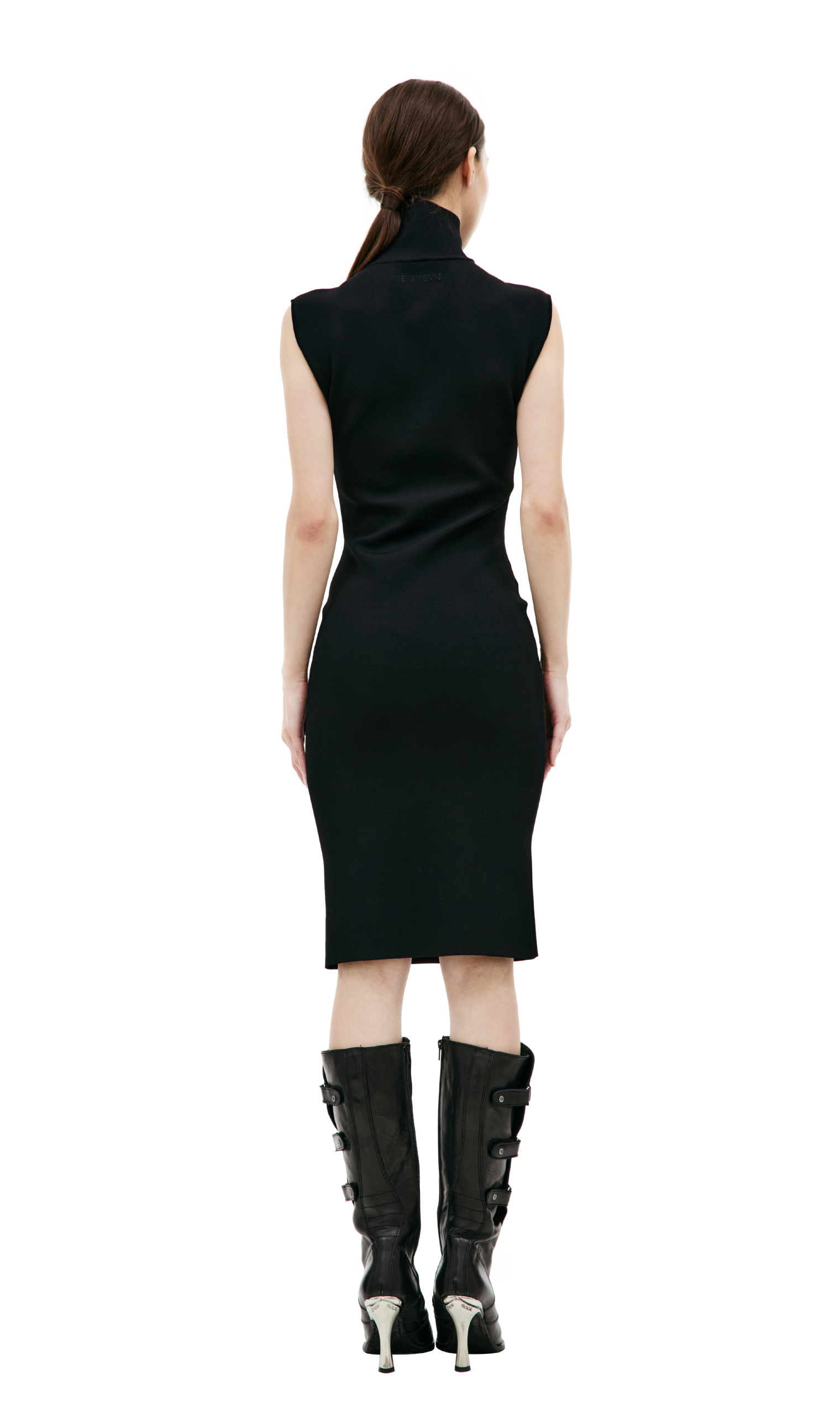 VETEMENTS Midi dress with high collar