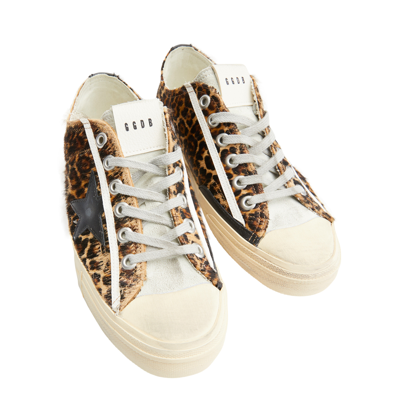 Golden Goose V-Star leopard sneakers