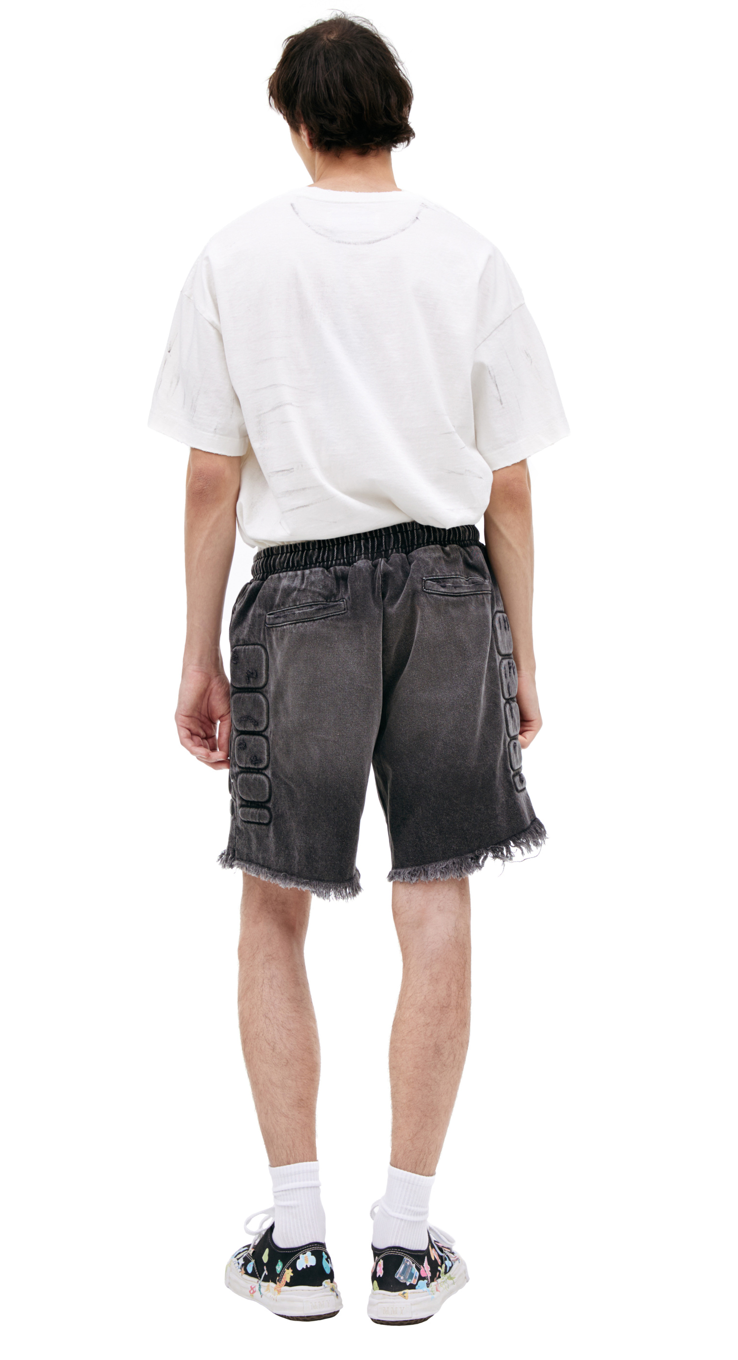 Satoshi Nakamoto Denim shorts with logo
