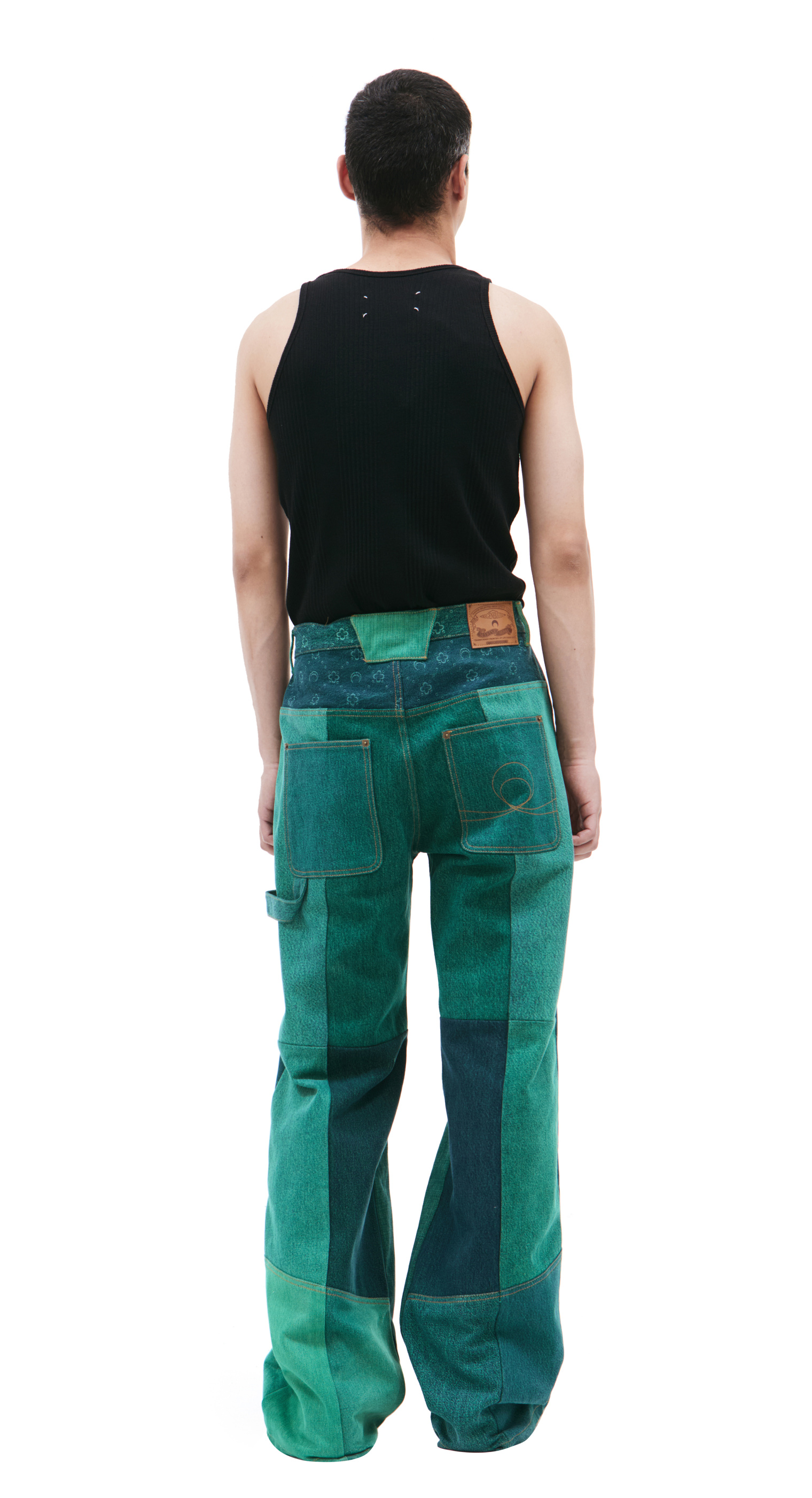 MARINE SERRE Moonogram printed jeans