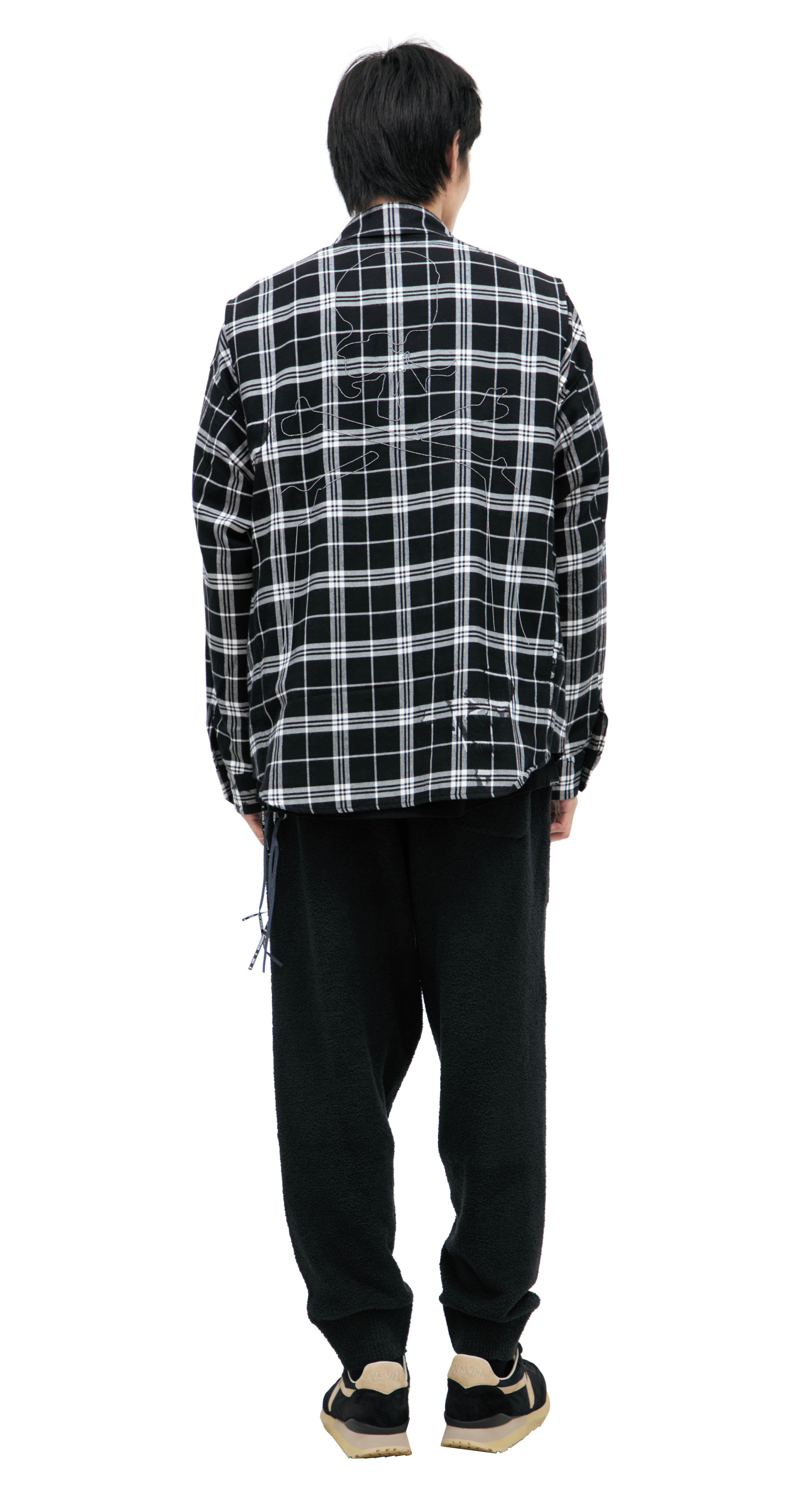 Mastermind WORLD Patch pocket plaid shirt
