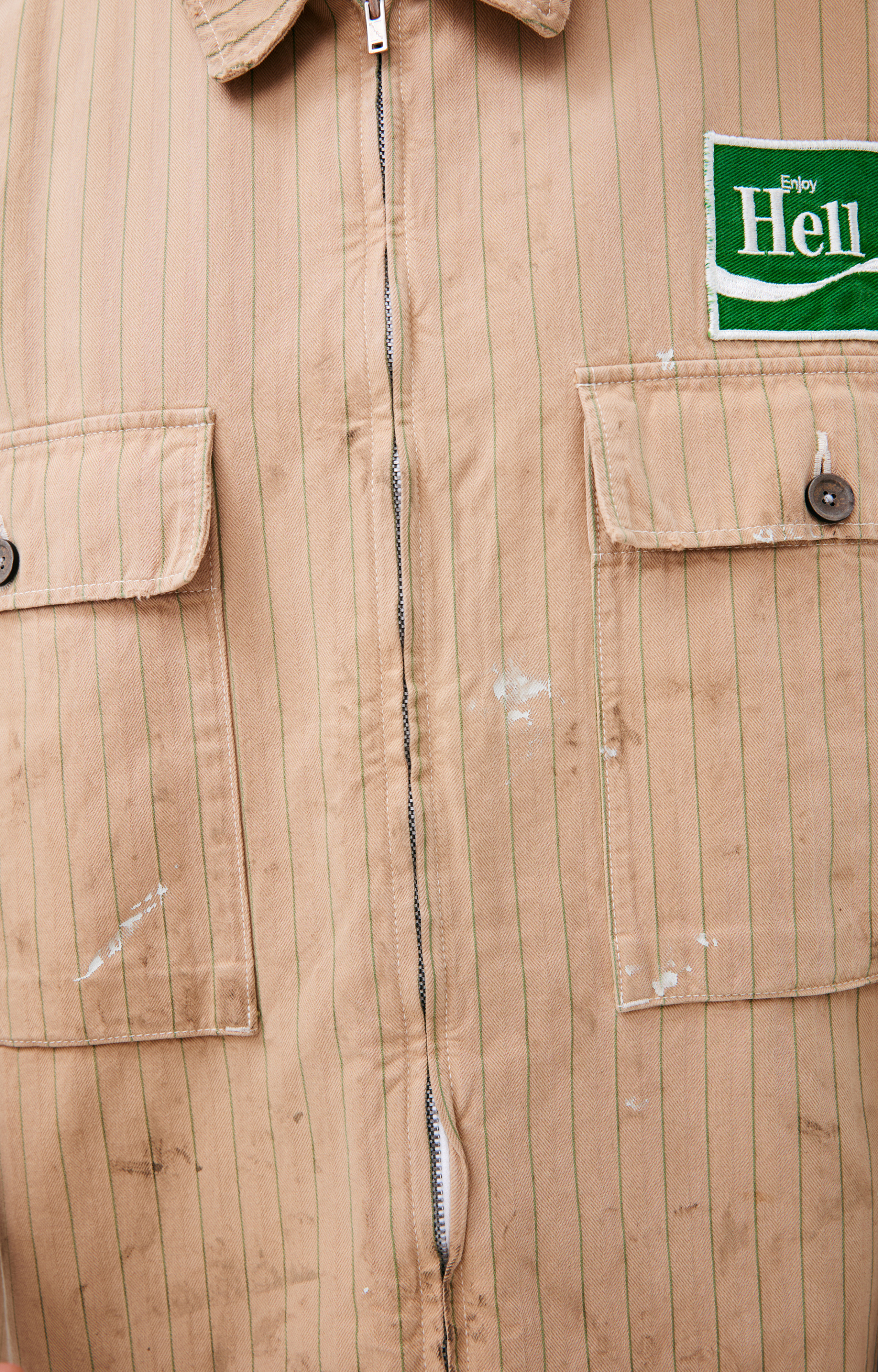 Saint Mxxxxxx Beige jacket with patch