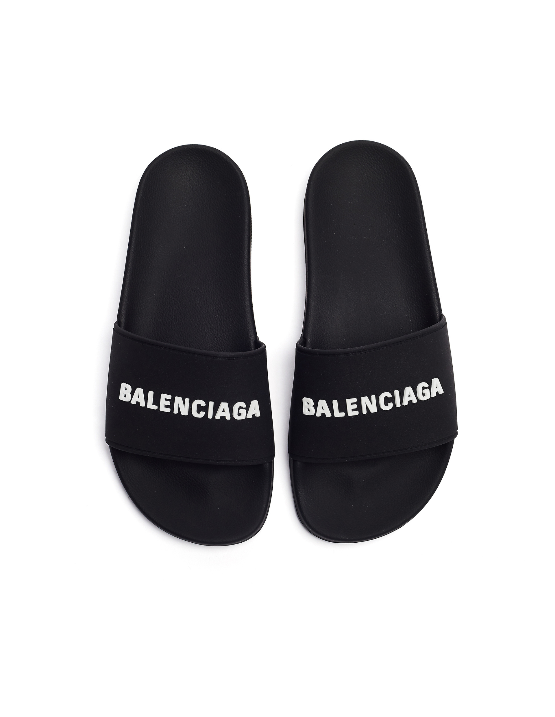 Balenciaga Black Rubber Slides
