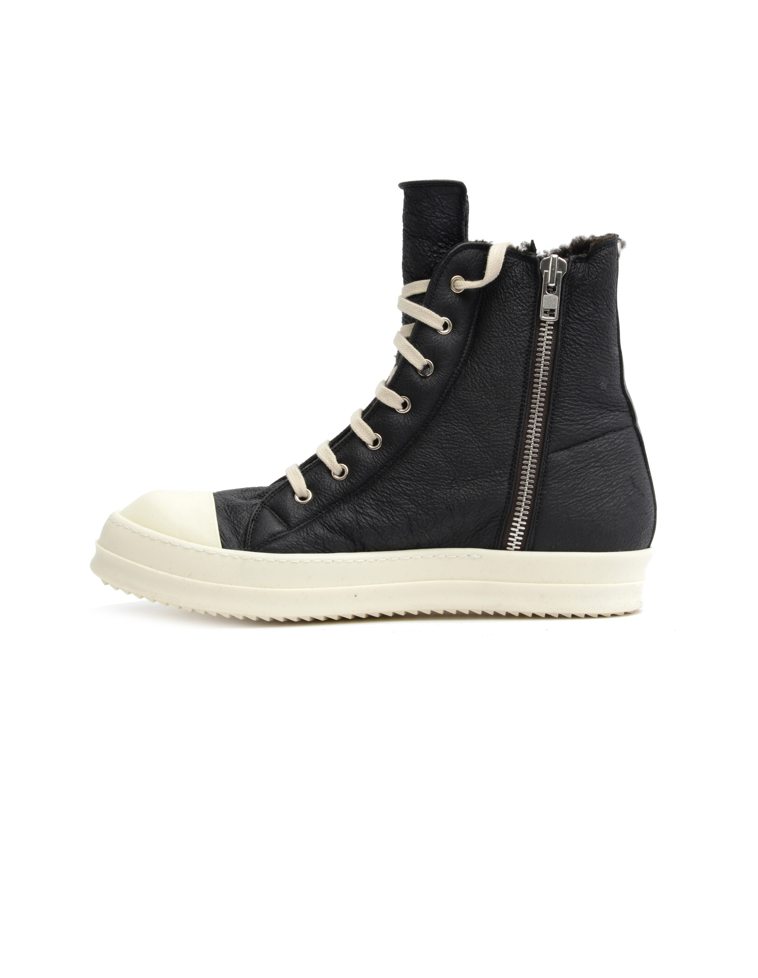 Rick Owens Fur lined leather sneakers