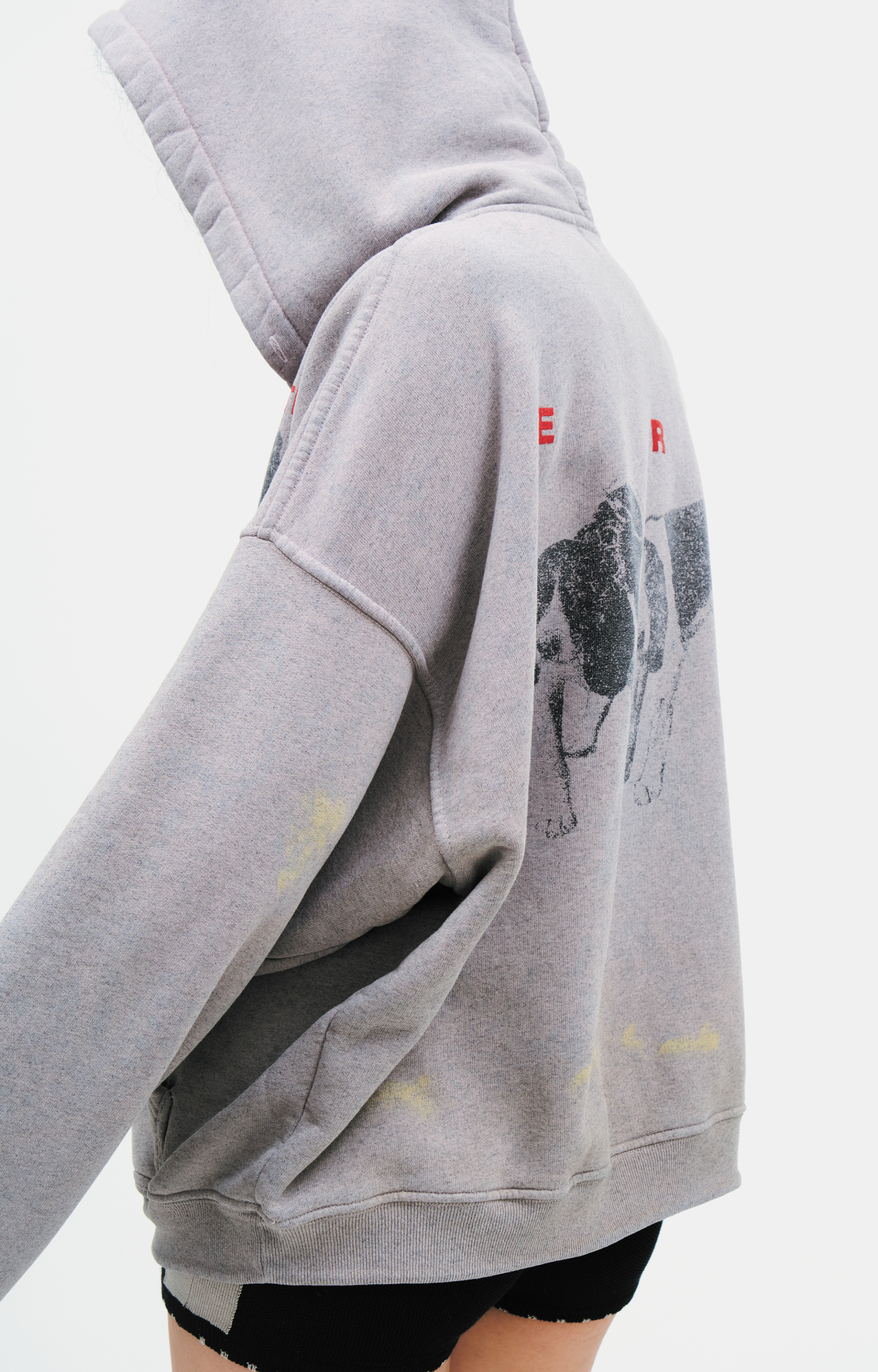 Enfants Riches Déprimés Grey hoodie with a print