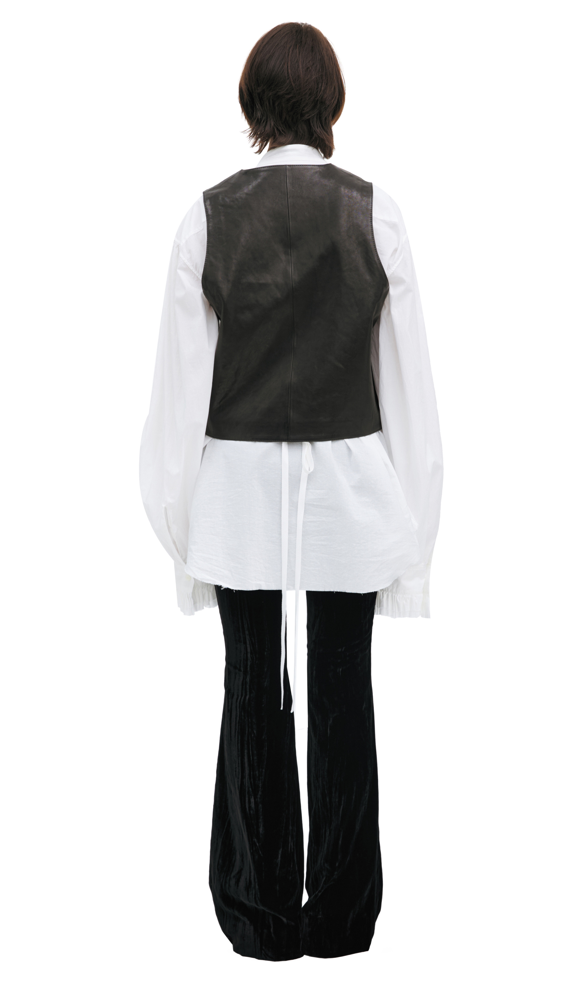 Ann Demeulemeester Leather vest with a V-neck