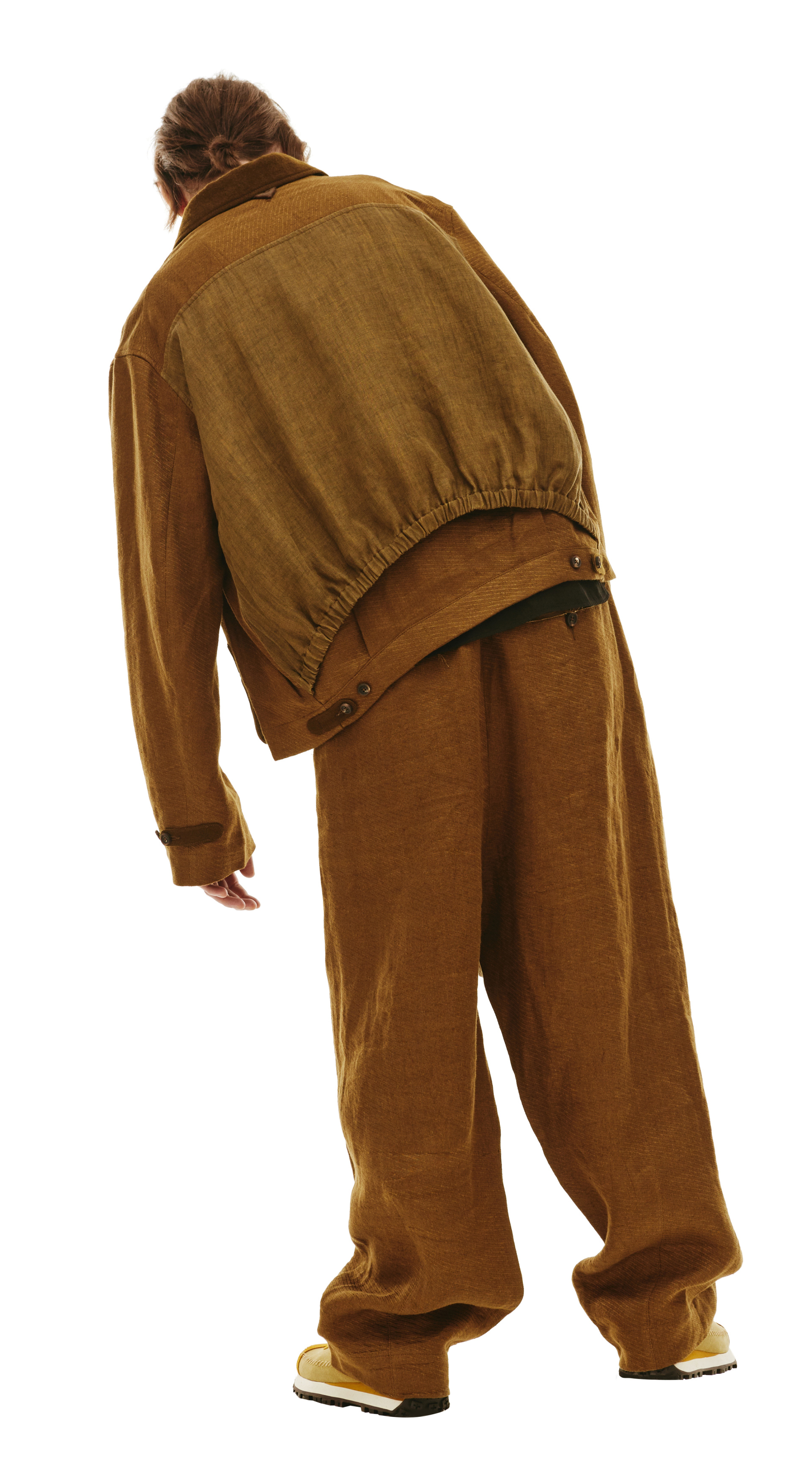 Ziggy Chen Cropped linen jacket