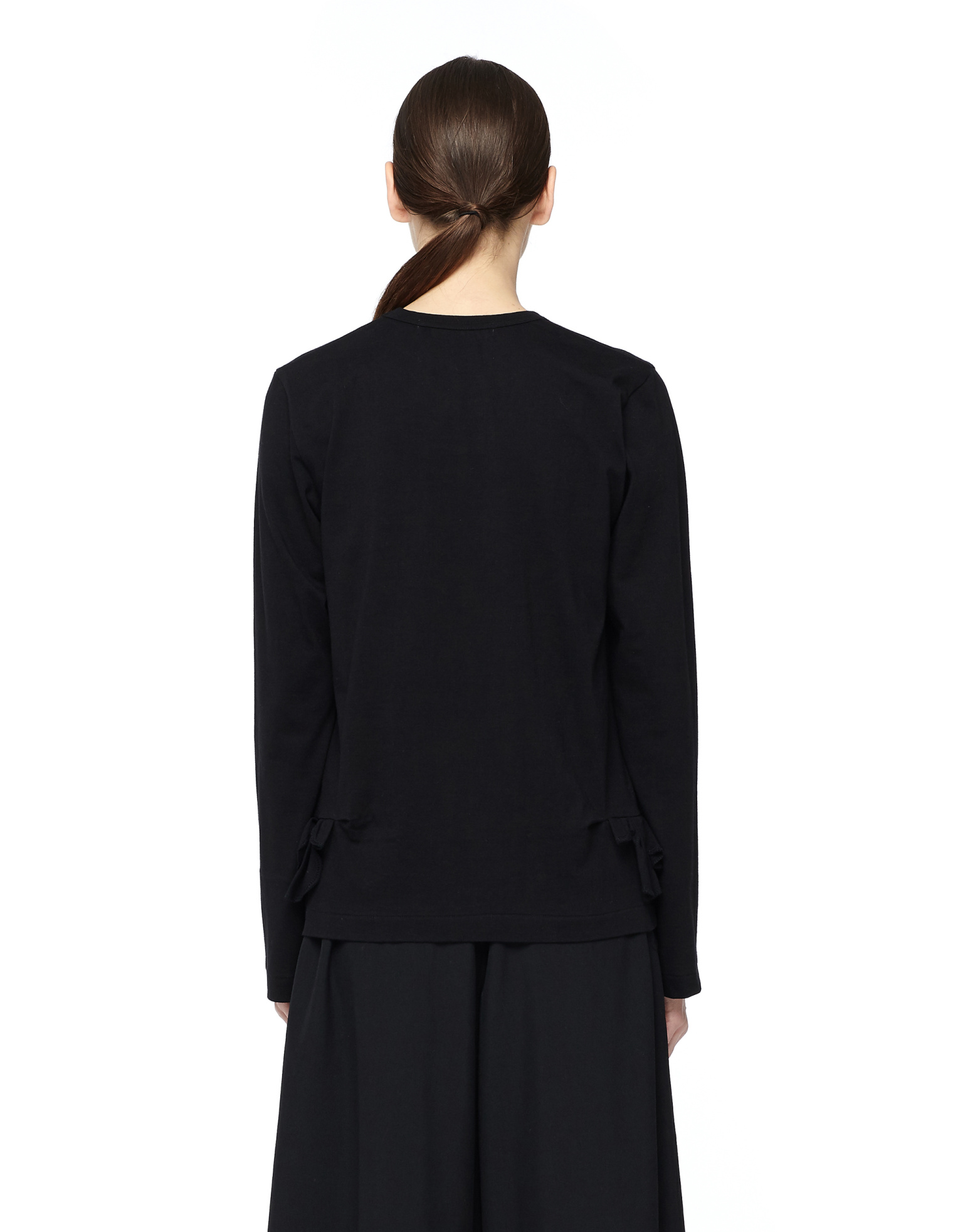 Comme des Garcons CdG Хлопковый лонгслив с оборками