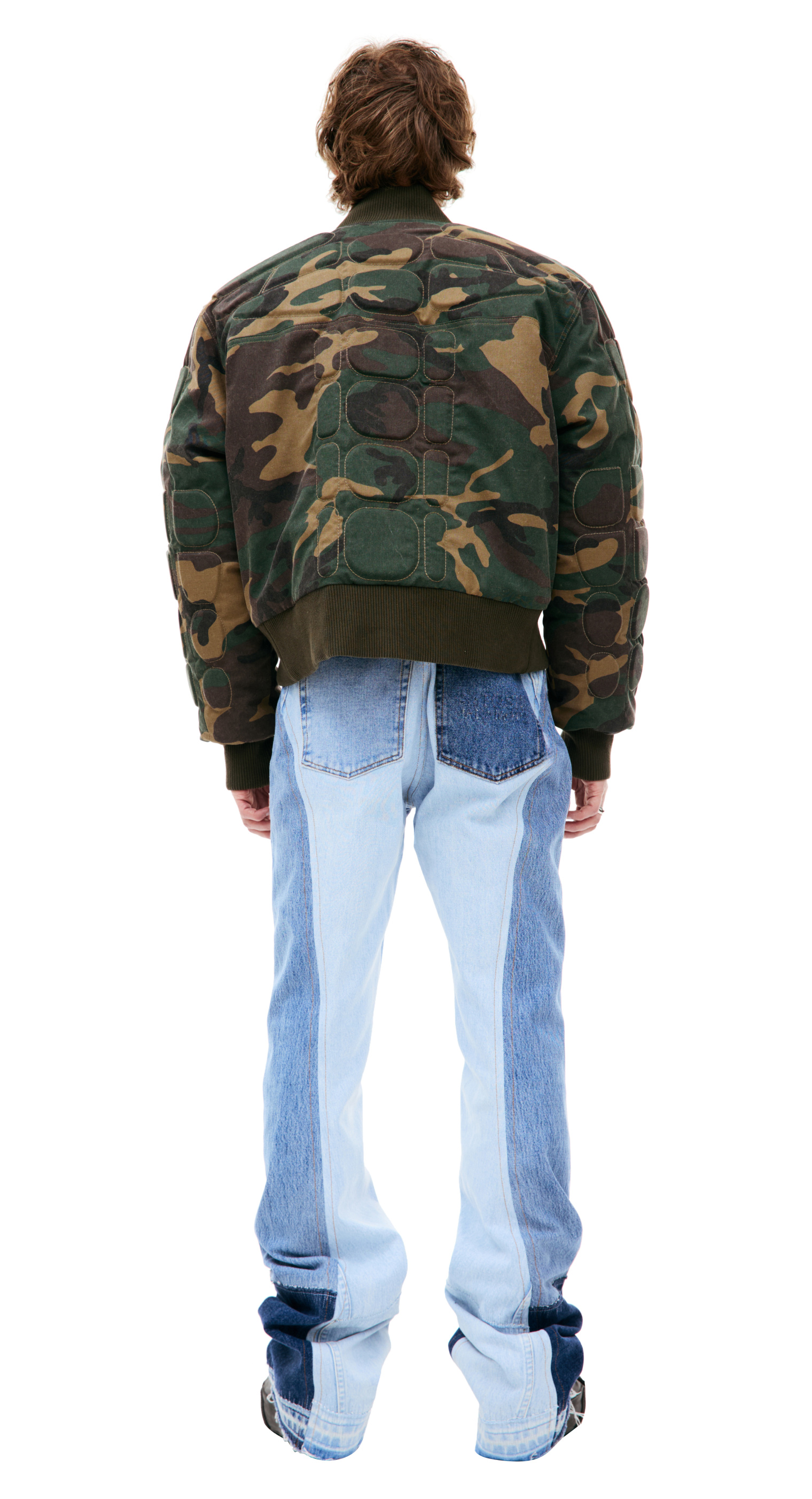 Satoshi Nakamoto Camo moto bomber jacket