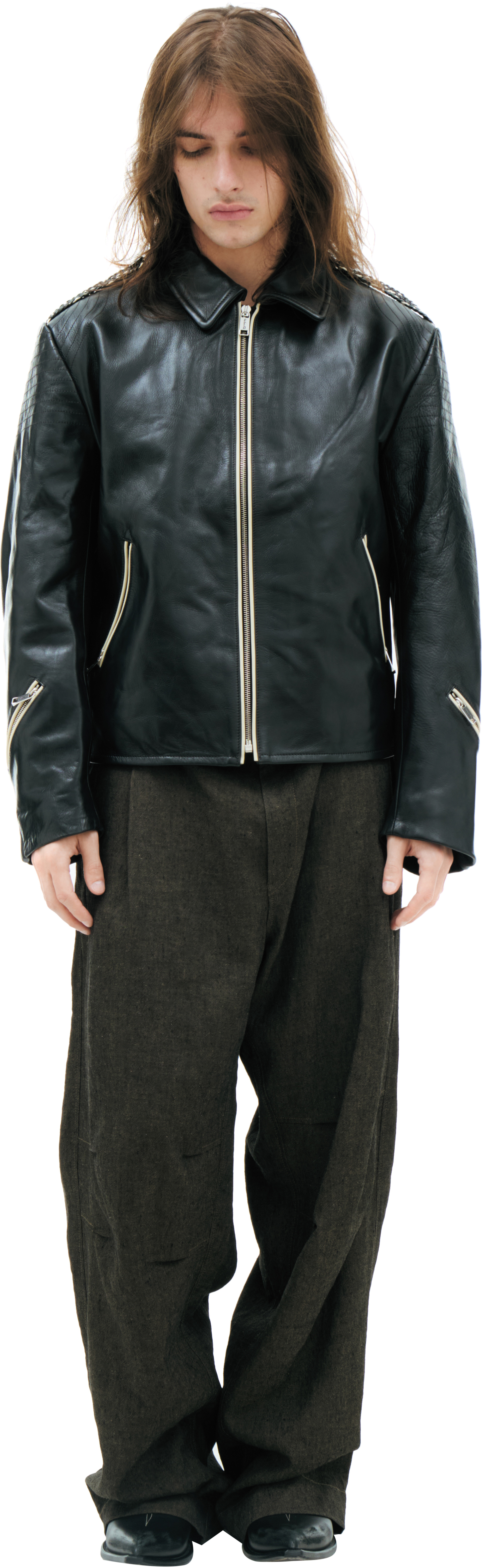 Enfants Riches Déprimés Black leather jacket