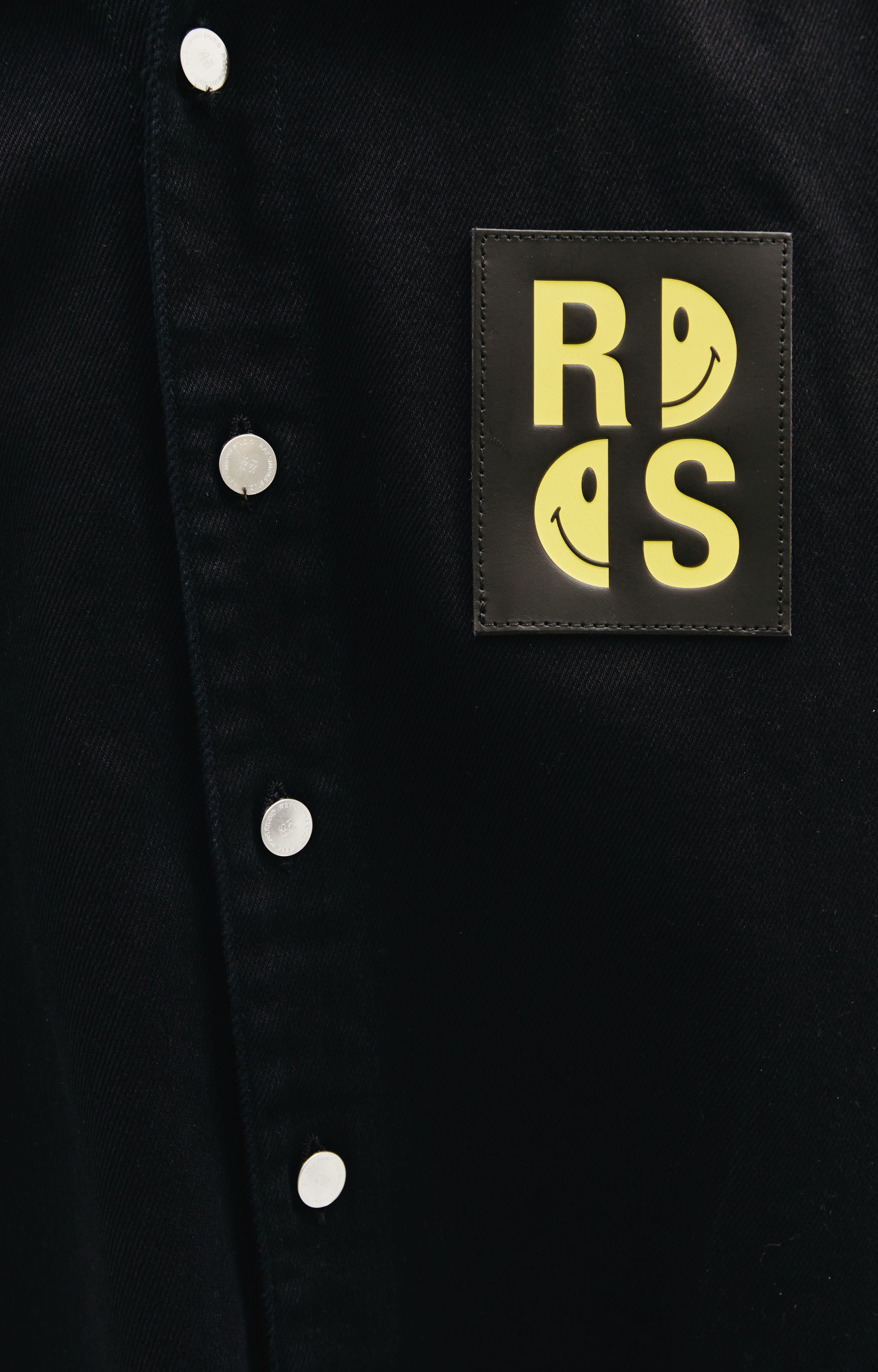 Raf Simons Raf Simons X Smiley Denim Shirt With Leather Patch