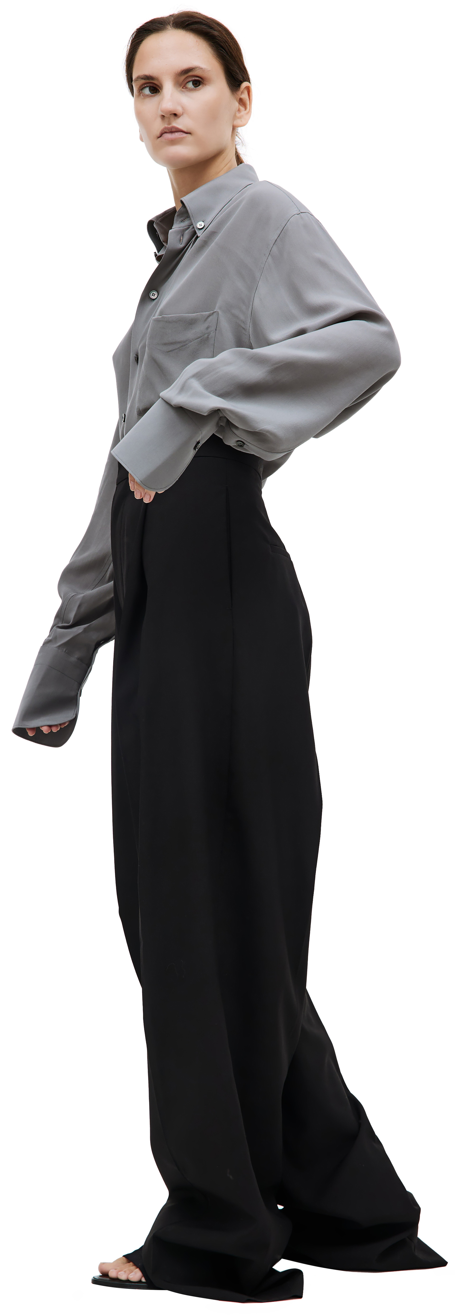 QUIRA Black relaxed trousers