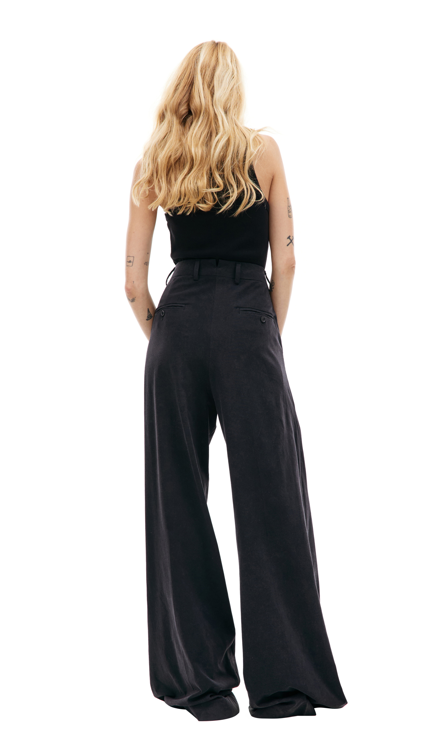 VETEMENTS Black wide-leg trousers