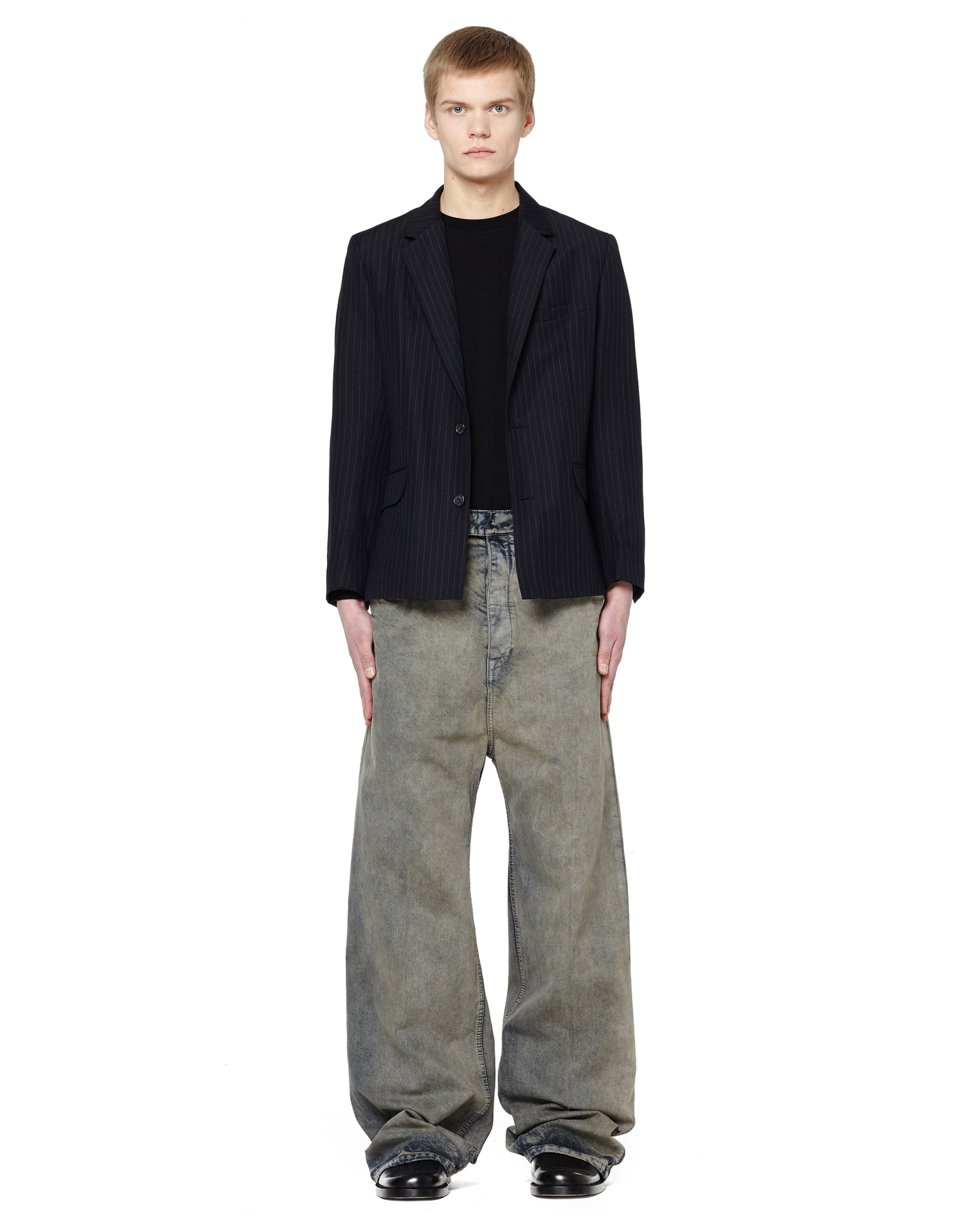 DRKSHDW by Rick Owens Wide-leg grey washed denim jeans