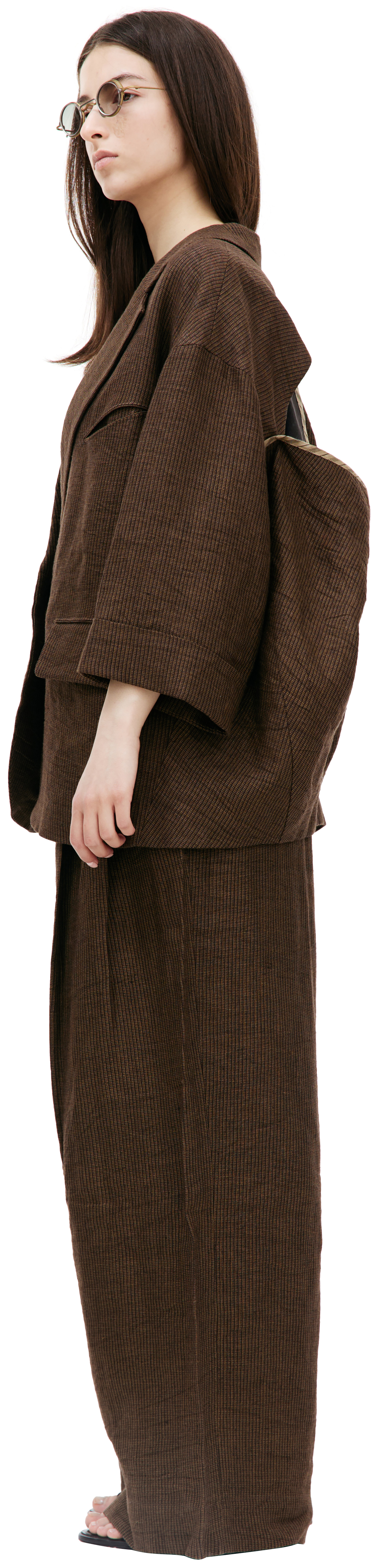 Ziggy Chen Brown linen jacket