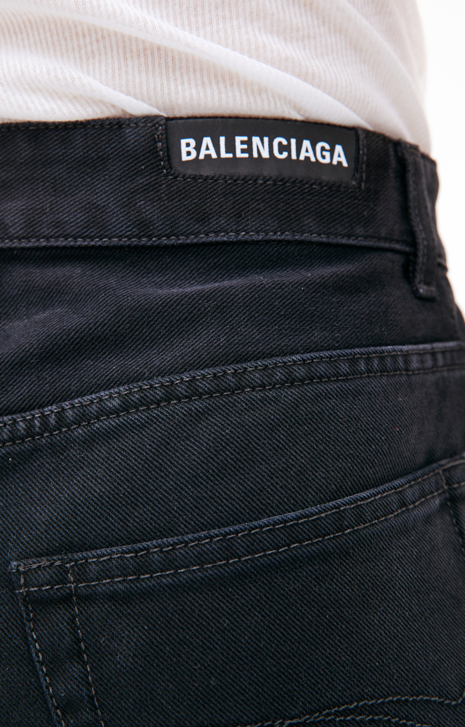 Balenciaga Черные джинсы клеш