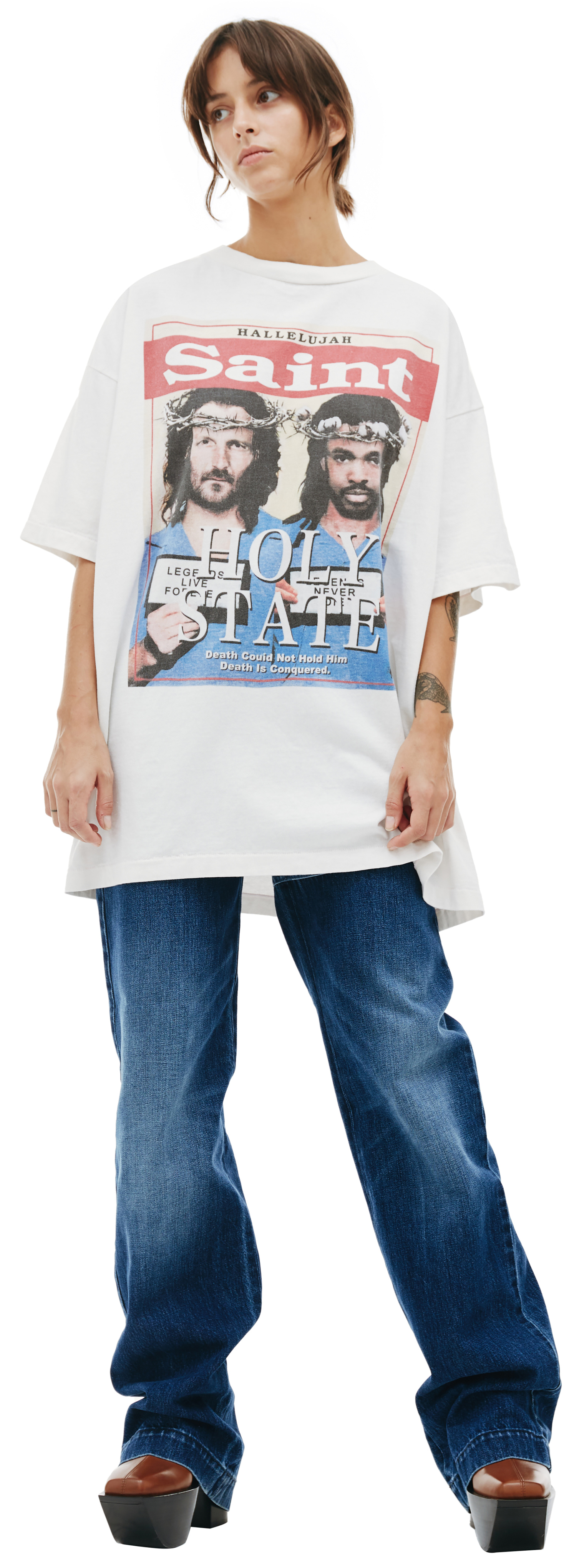 Saint Michael Denim Tears x Saint Michael Holy State T-Shirt