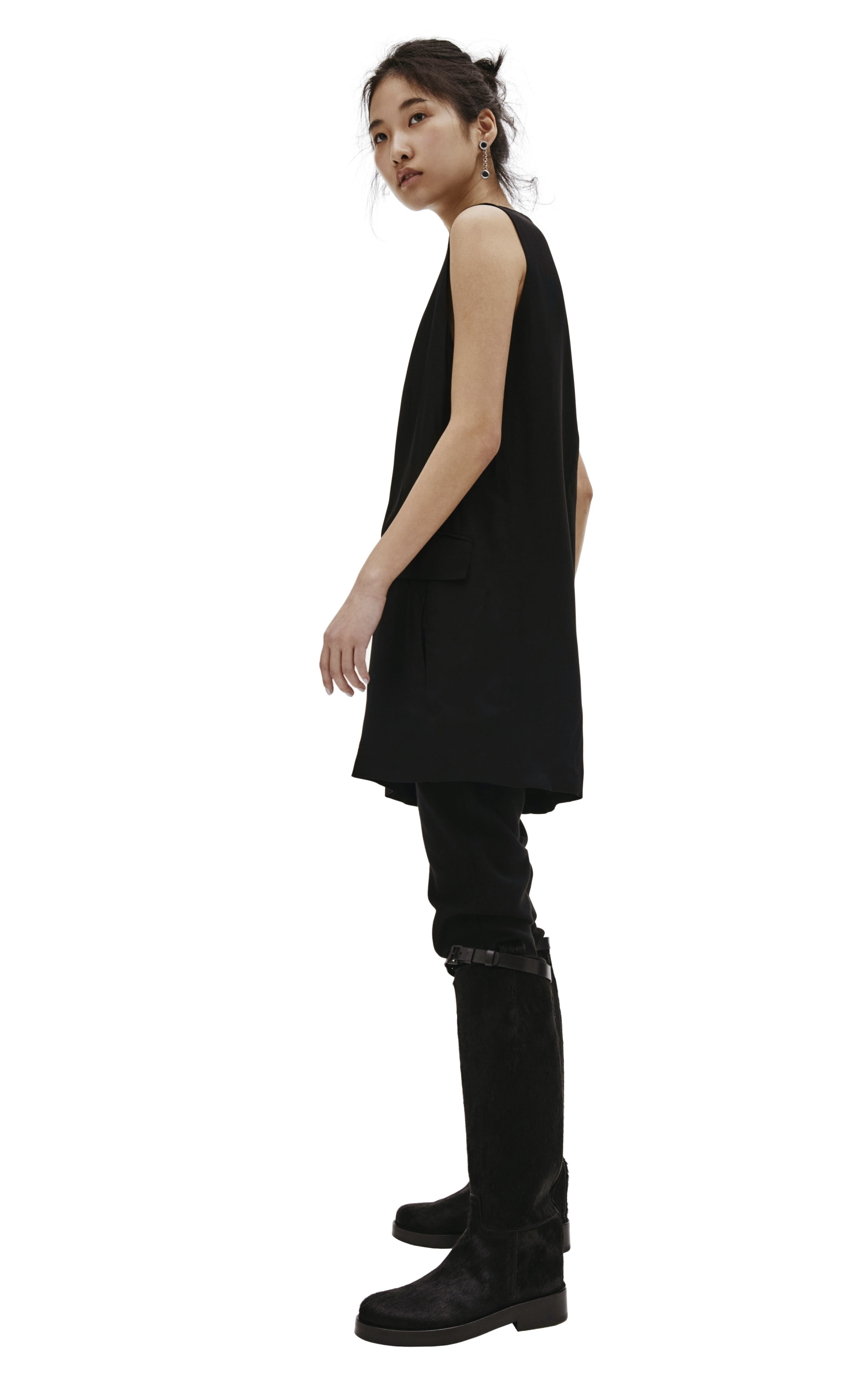 Ann Demeulemeester Black Viscose Top